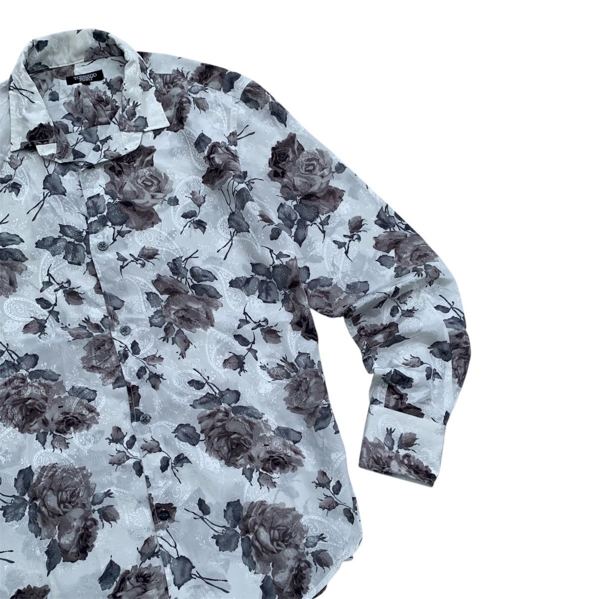 Japanese Brand Vintage 90s Tornado Mart Silk Paisley Rose Retro Style Size US M / EU 48-50 / 2 - 5 Thumbnail