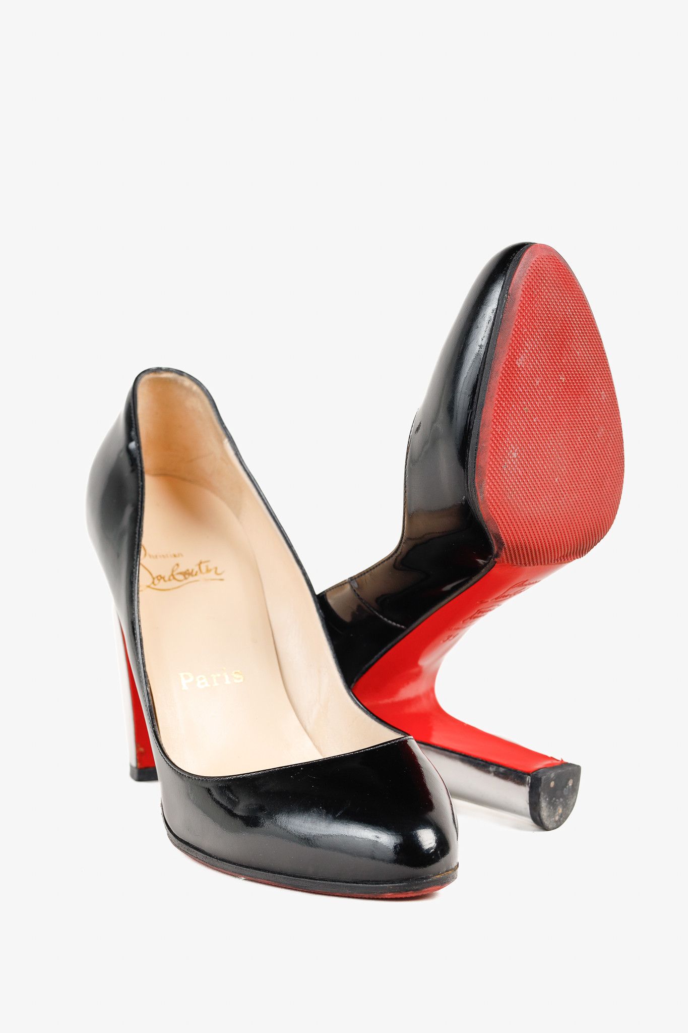 Christian Louboutin Christian Louboutin Silver Mirror Heel Patent Leather Pumps Size US 8.5 / IT 38.5 - 4 Thumbnail