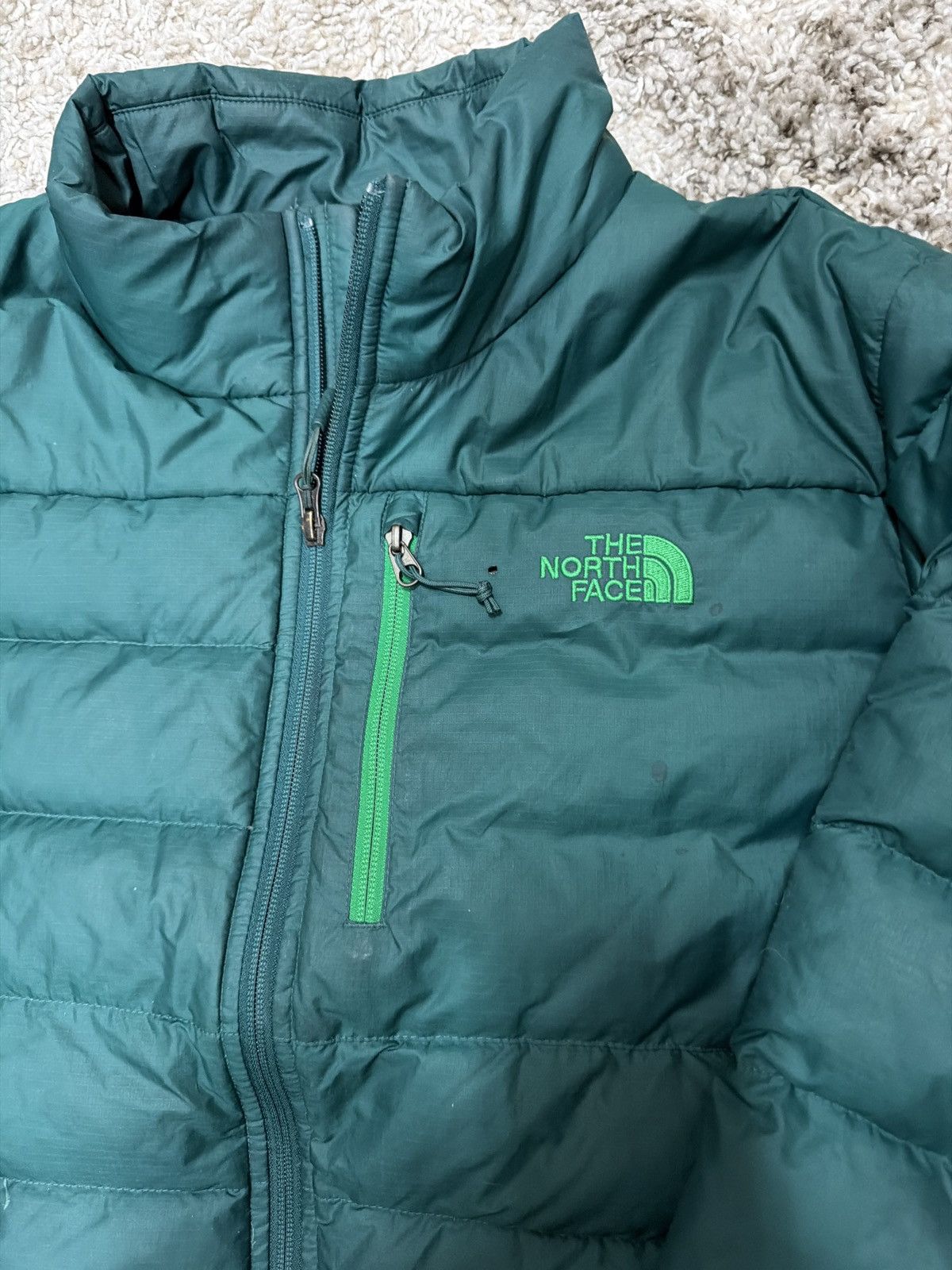 The North Face The north face green puffy jacket Size US L / EU 52-54 / 3 - 6 Thumbnail