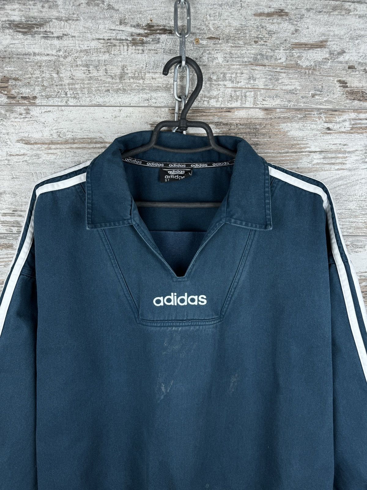 Adidas × Vintage Mens Vintage distressed Adidas rugby sweatshirt rare y2k Size US L / EU 52-54 / 3 - 3 Thumbnail