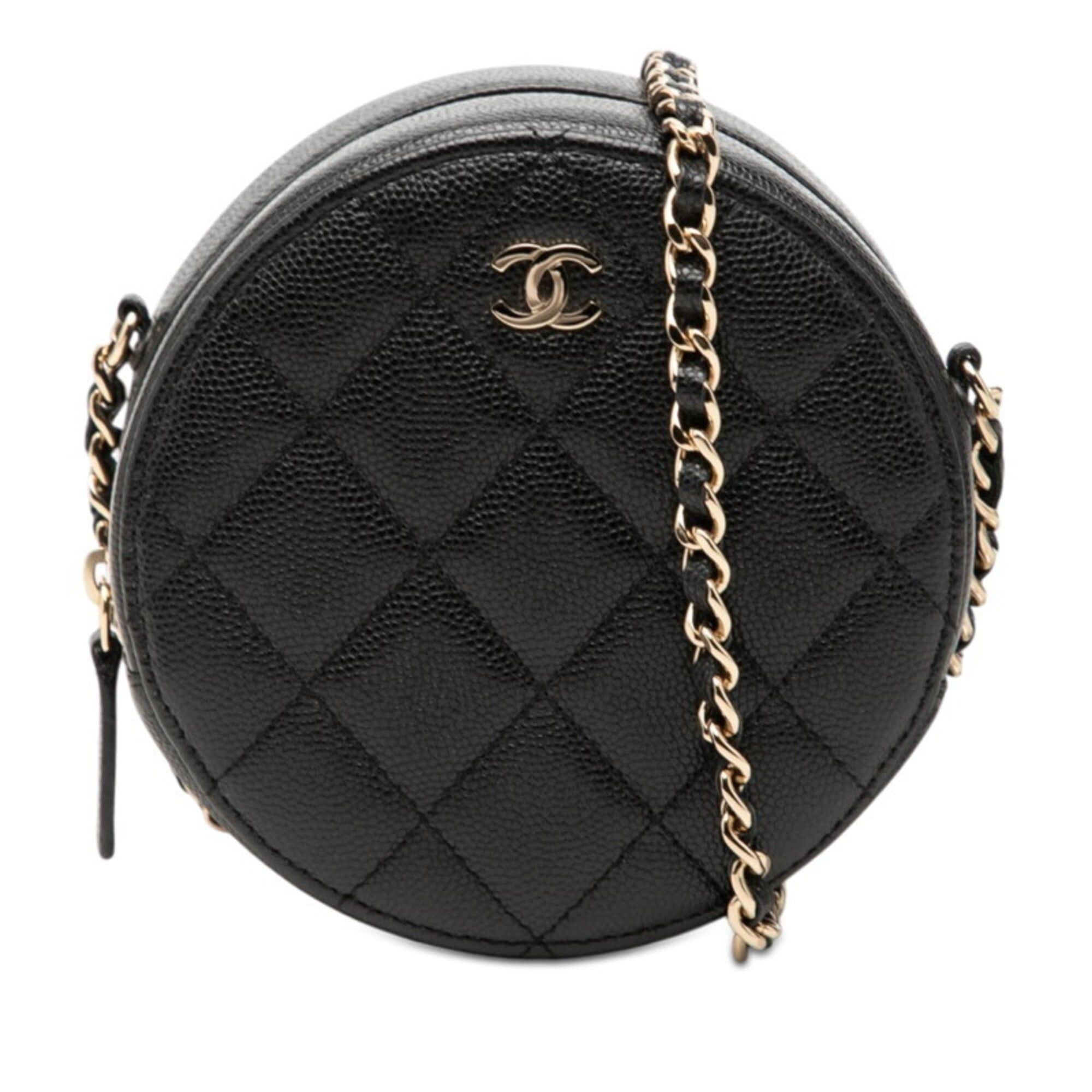Chanel Chanel Coco Mark Matelassé Chain Shoulder Bag AP0245 Black Caviar Leather Women's CHANEL Size ONE SIZE - 1 Thumbnail