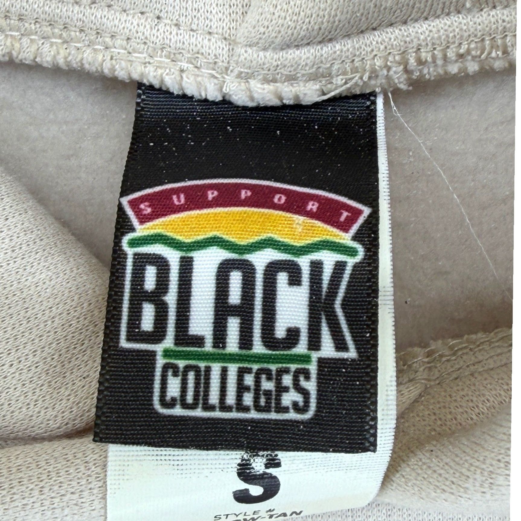 Vintage Support Black Colleges Hoodie Tan Knowledge Is Power S Small Mens Size US S / EU 44-46 / 1 - 6 Thumbnail