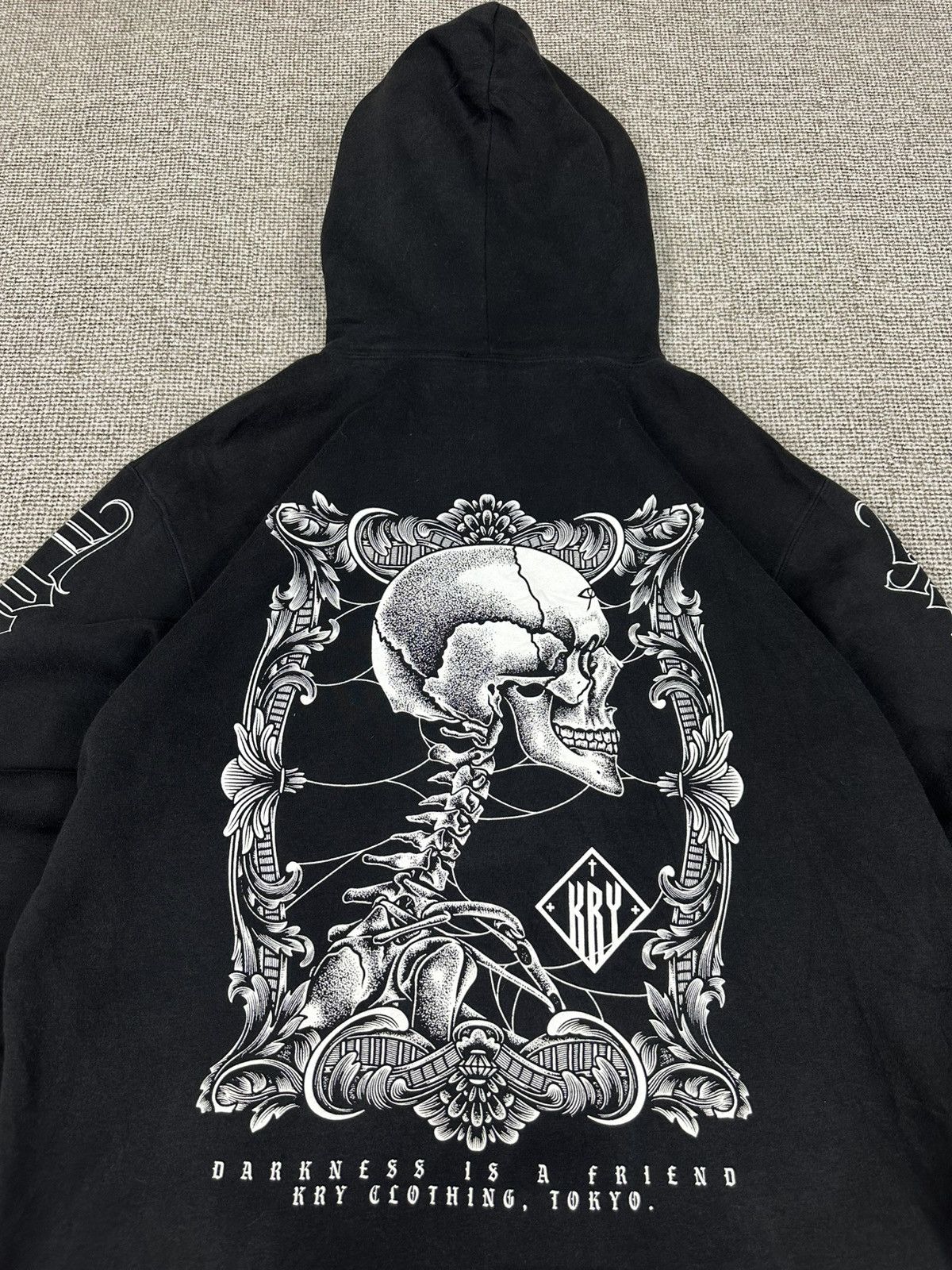 14th Addiction Kryclothing Tokyo Darkside Long Sun Faded Hoodie Z302 Size US XL / EU 56 / 4 - 2 Thumbnail