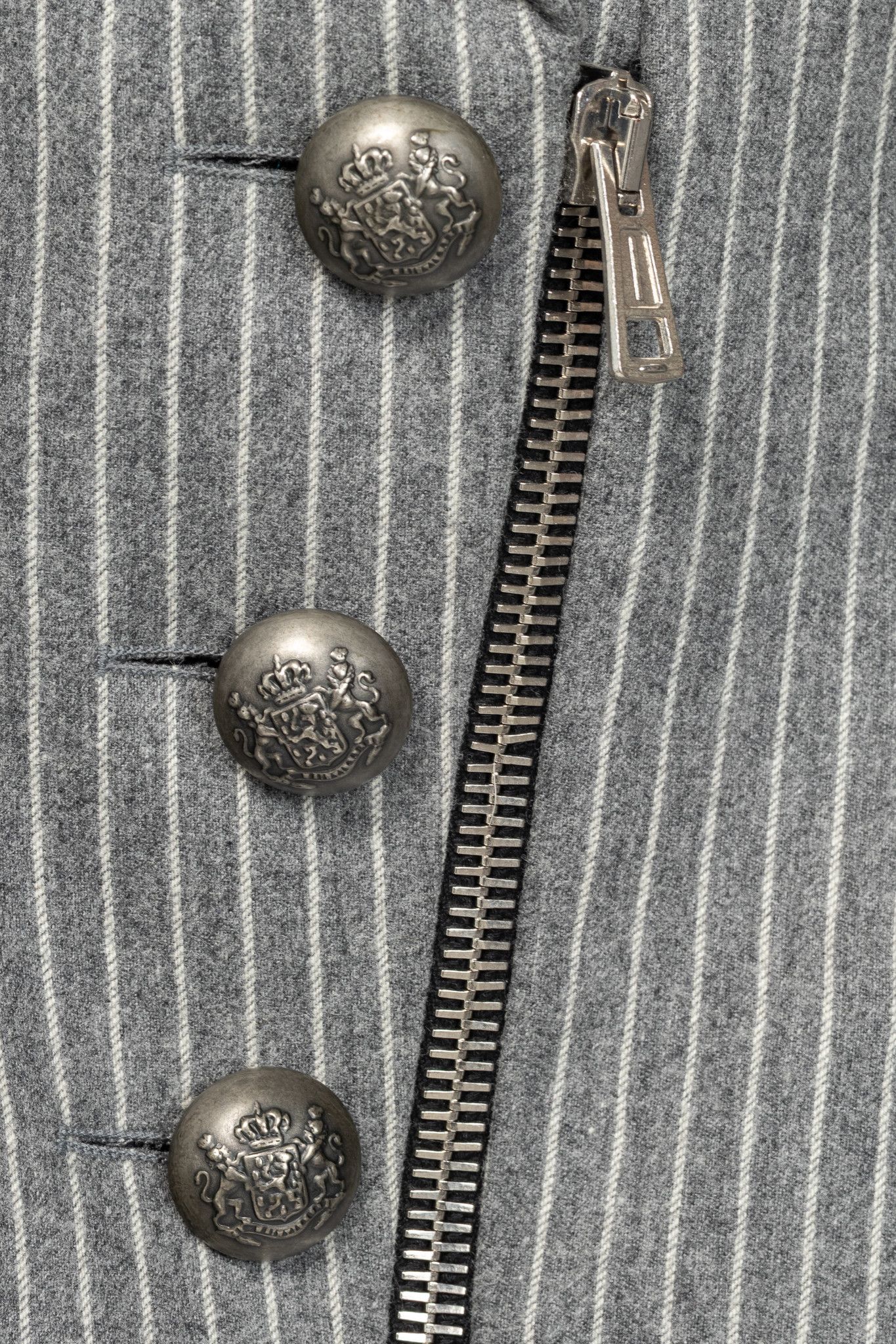 Balenciaga Balenciaga AW07 Pinstripe Wool-Flannel Velvet-Lapel Blazer Size XL / US 12-14 / IT 48-50 - 8 Thumbnail