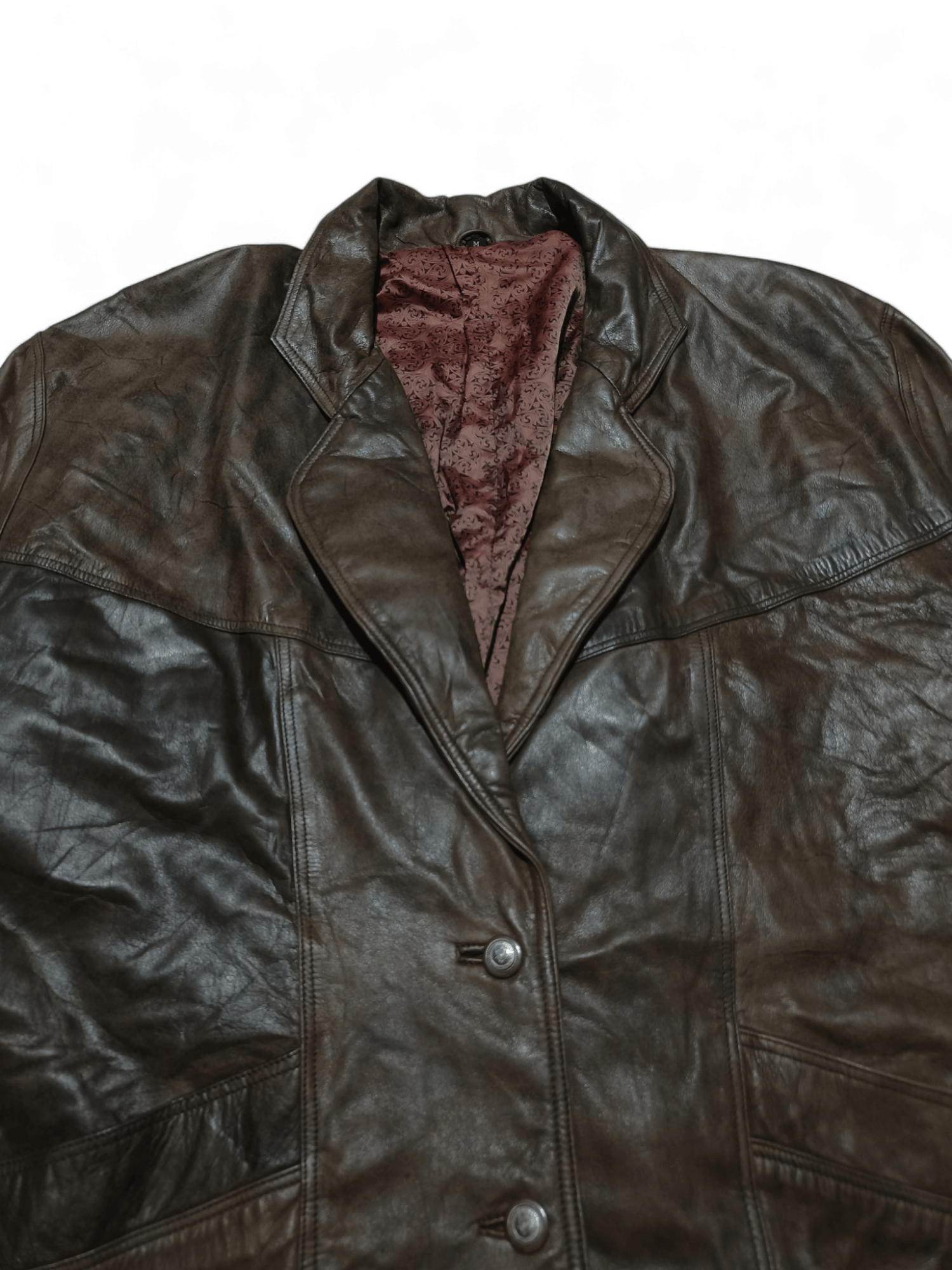Vintage Vintage 70s Women's Sheepskin Leather Long Coat Jacket Size M / US 6-8 / IT 42-44 - 4 Thumbnail