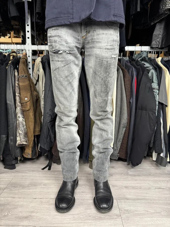 Dolce & Gabbana SS2006 Dolce & Gabbana Dirty Effect Grey Denim Jeans Size US 30 / EU 46 - 2 Thumbnail