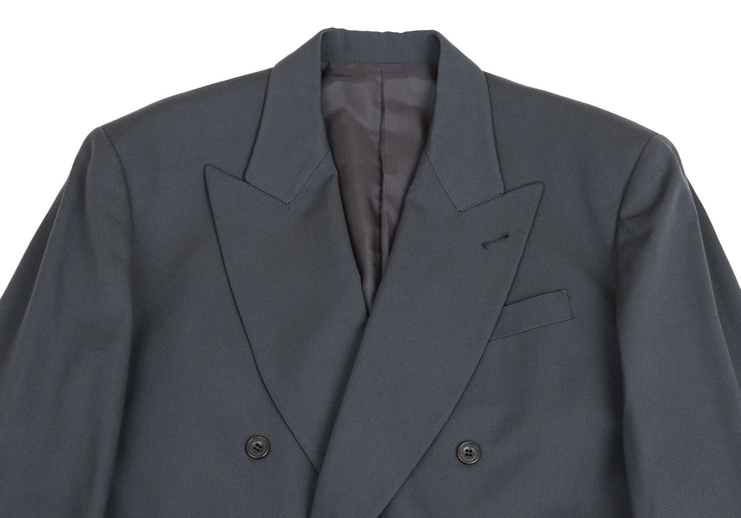 Jean Paul Gaultier Wool Gabardine Double Jacket in Grey Size 50 Size US M / EU 48-50 / 2 - 2 Thumbnail