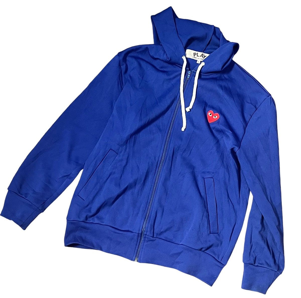 Comme des Garcons Cdg play AD2017 blue zip up hoodie Size US L / EU 52-54 / 3 - 3 Thumbnail