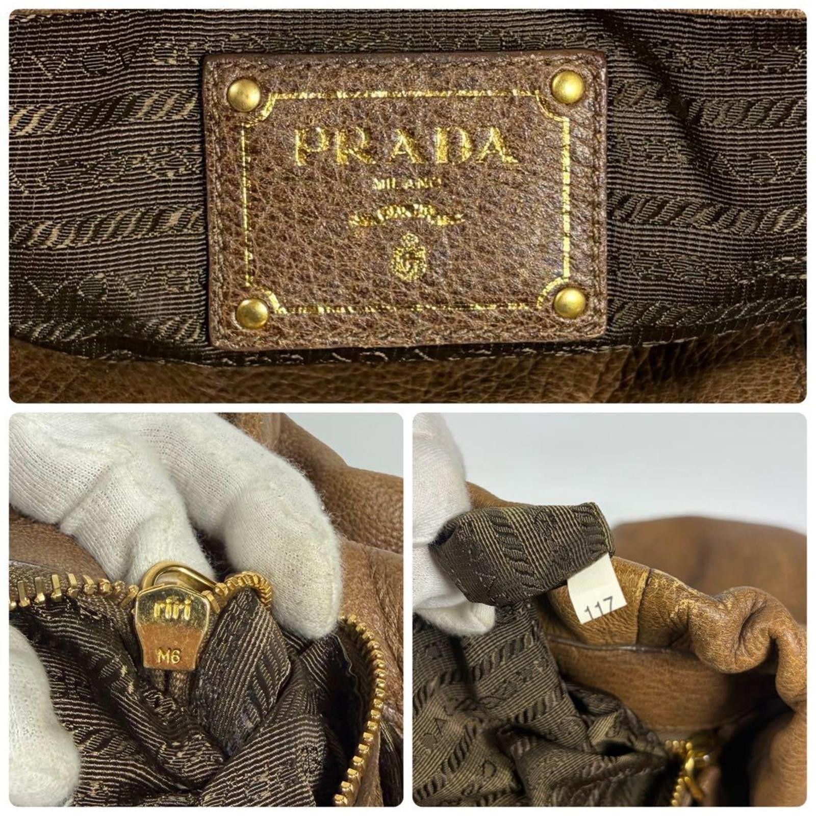 Prada Prada - Brown Nappa Leather Bag Size ONE SIZE - 9 Thumbnail