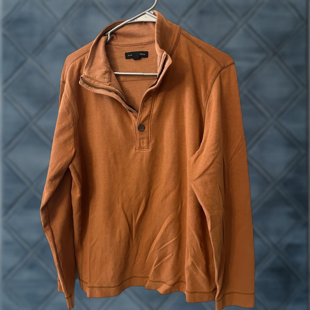 Banana Republic VINTAGE Banana Republic Mens Pullover Sweater L Brown Cotton 1/4 Button Mens Size US L / EU 52-54 / 3 - 1 Thumbnail