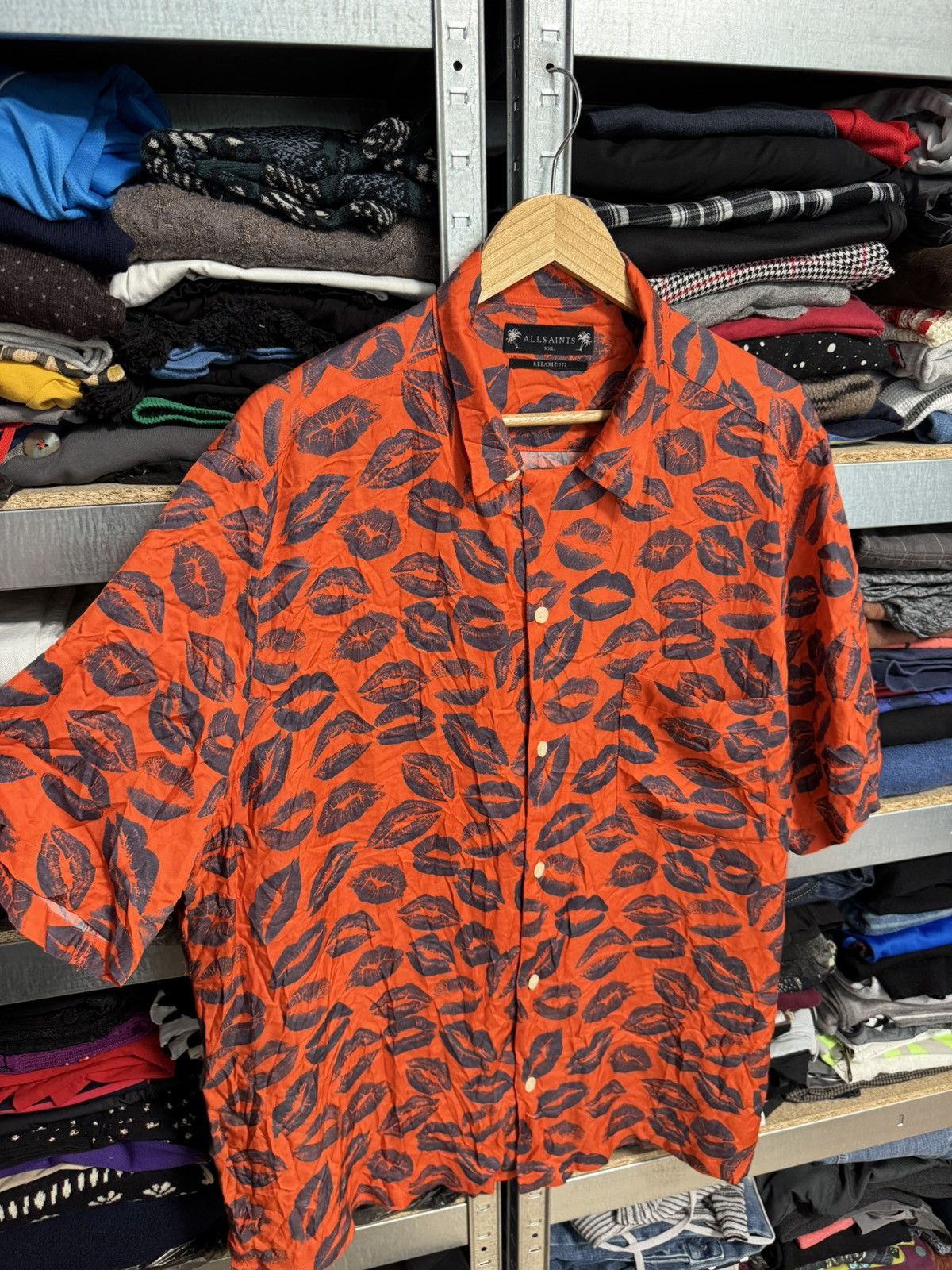 Allsaints Allsaints Hawaiian Kiss Shirt Short Sleeve Relaxed Button Size US XXL / EU 58 / 5 - 3 Thumbnail