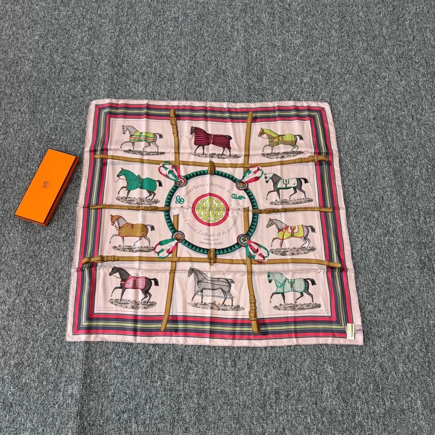 Hermes Hermès Cheval en Parade Silk Scarf NWT 10 Horse Patterns Size ONE SIZE - 1 Thumbnail