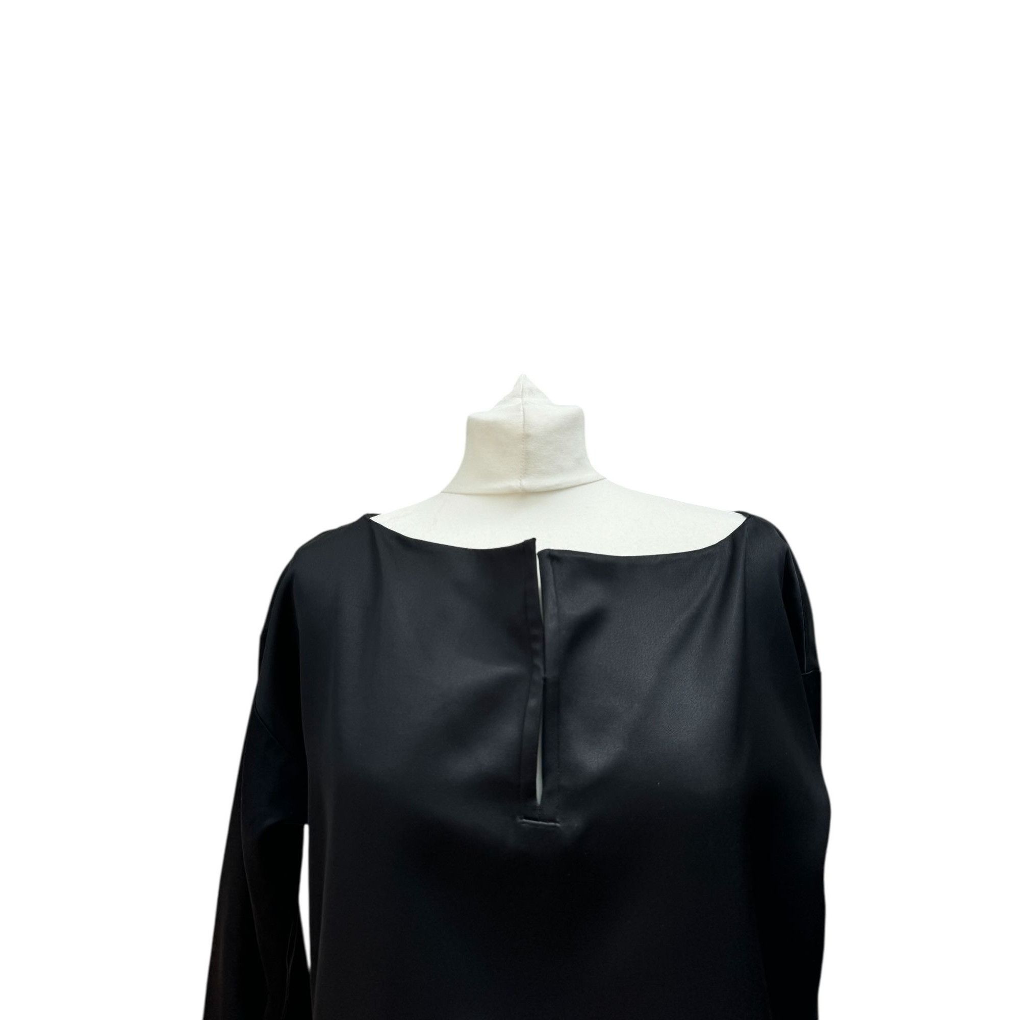Celine Phoebe Philo Black Viscose Dress Size S / US 4 / IT 40 - 2 Thumbnail
