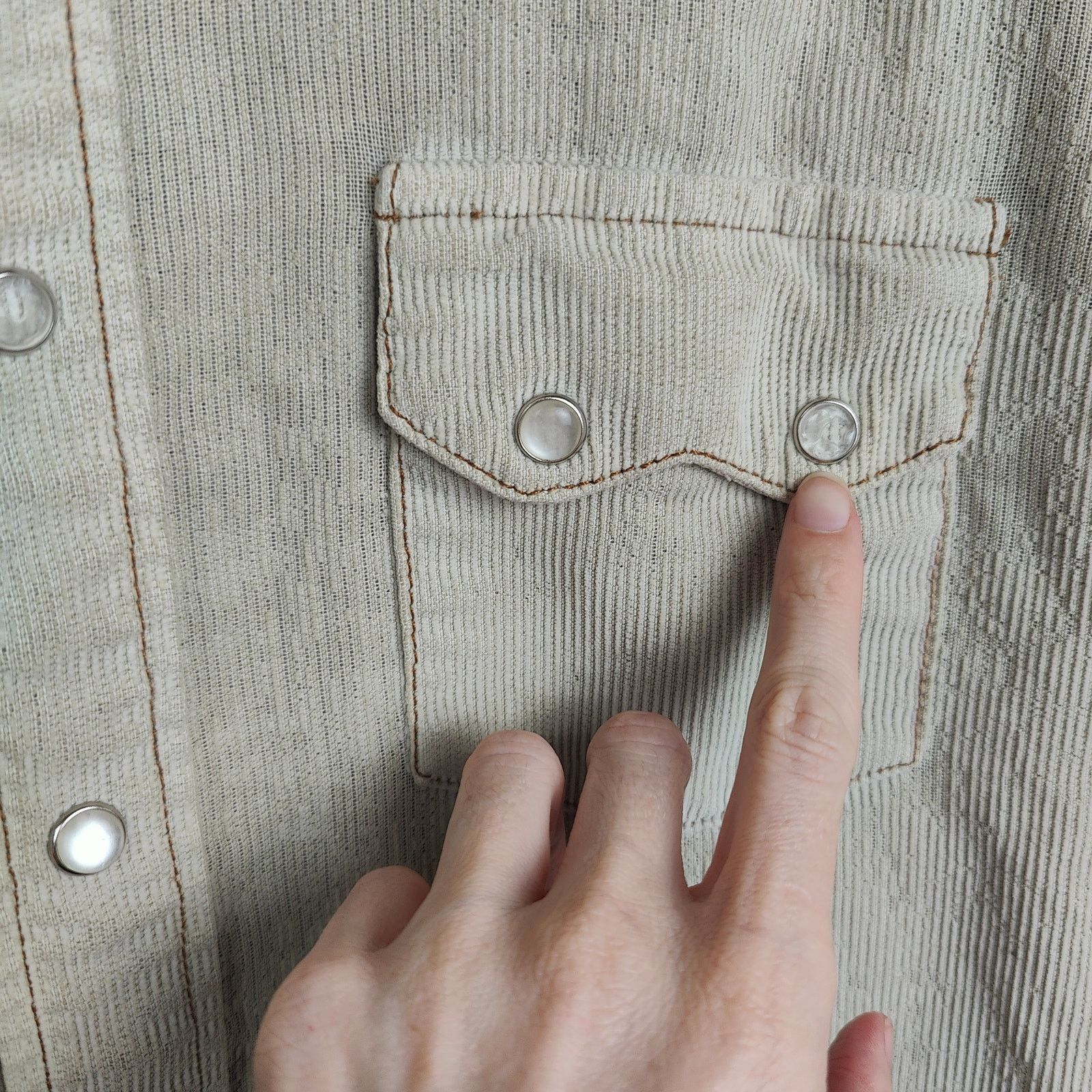 Other Vintage Hippie Corduroy Pearl Snap Shirt Mens Medium Size US M / EU 48-50 / 2 - 3 Thumbnail