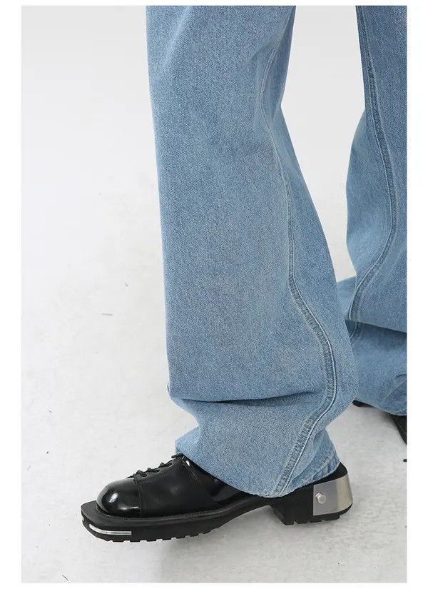 Japanese Brand Horiko x Hada Men's loose washed wide-leg straight jeans Size US 32 / EU 48 - 7 Thumbnail