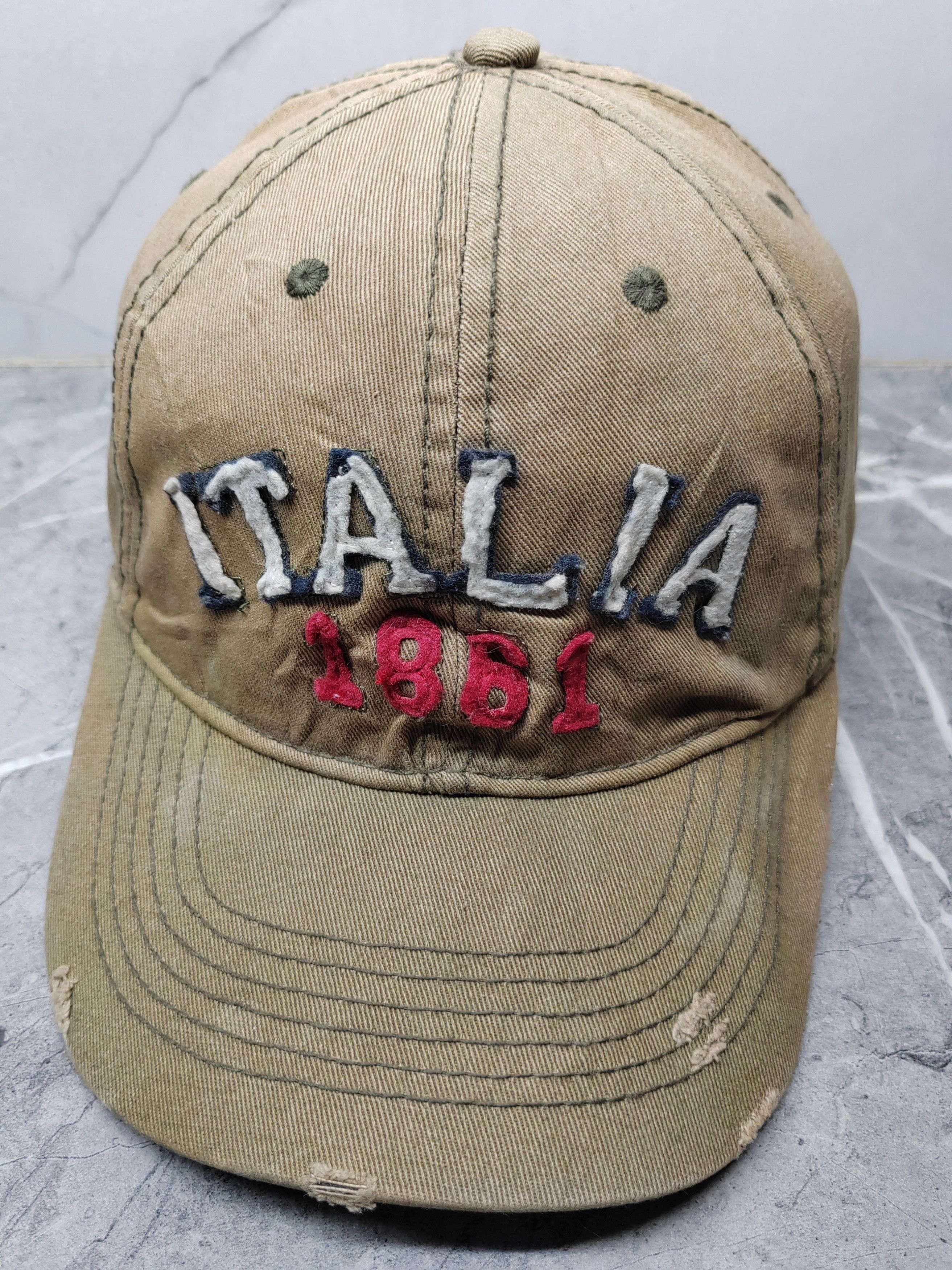 Vintage Vintage Italia 1861 Distressed Style Cap Hat Size ONE SIZE - 1 Thumbnail