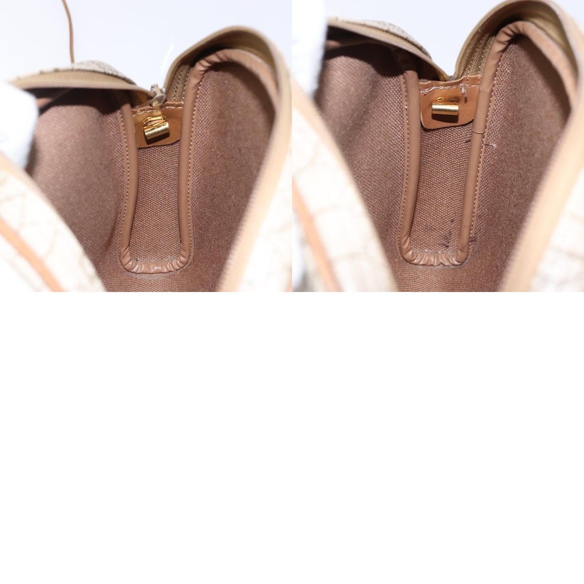 Dior DIOR Honeycomb Canvas Shoulder Bag Pvc Beige Gold Size ONE SIZE - 12 Thumbnail
