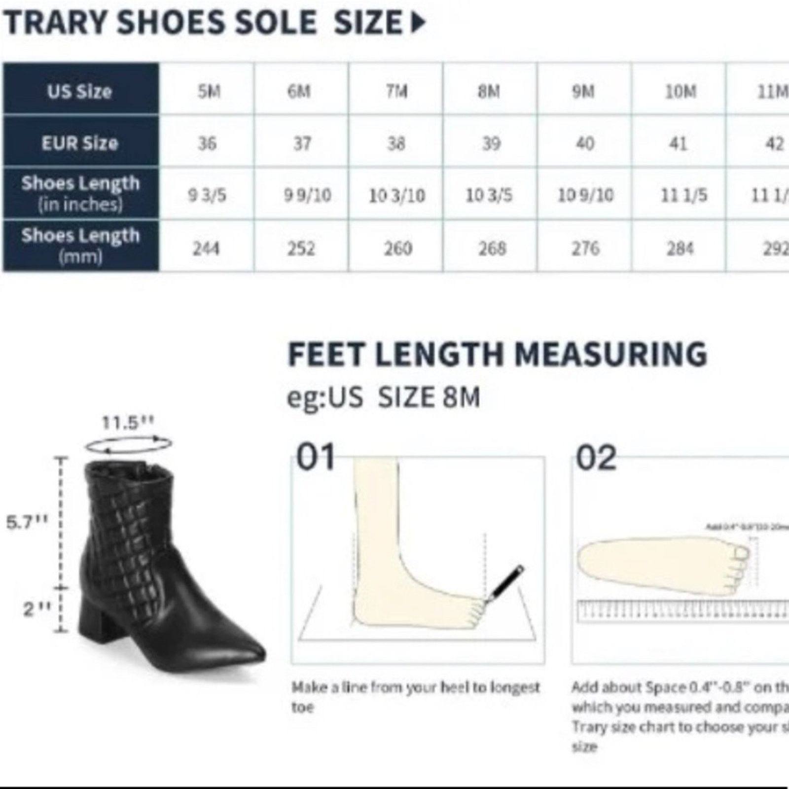 Other Trary quilted pointed toe ankle boot NEW Size US 9 / IT 39 - 13 Thumbnail