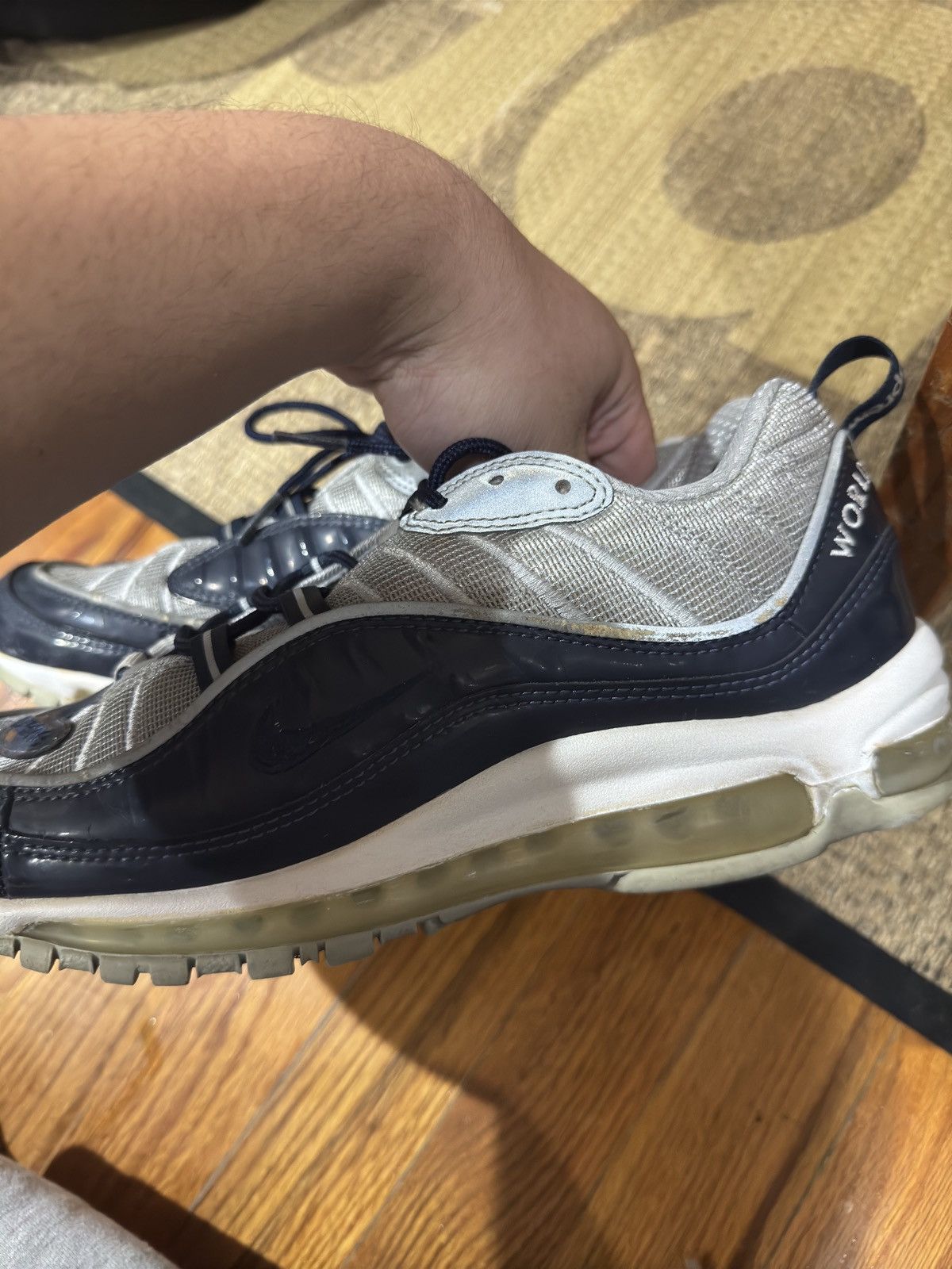 Nike × Supreme Supreme Nike Air Max 98 Navy Size US 8.5 / EU 41-42 - 3 Thumbnail