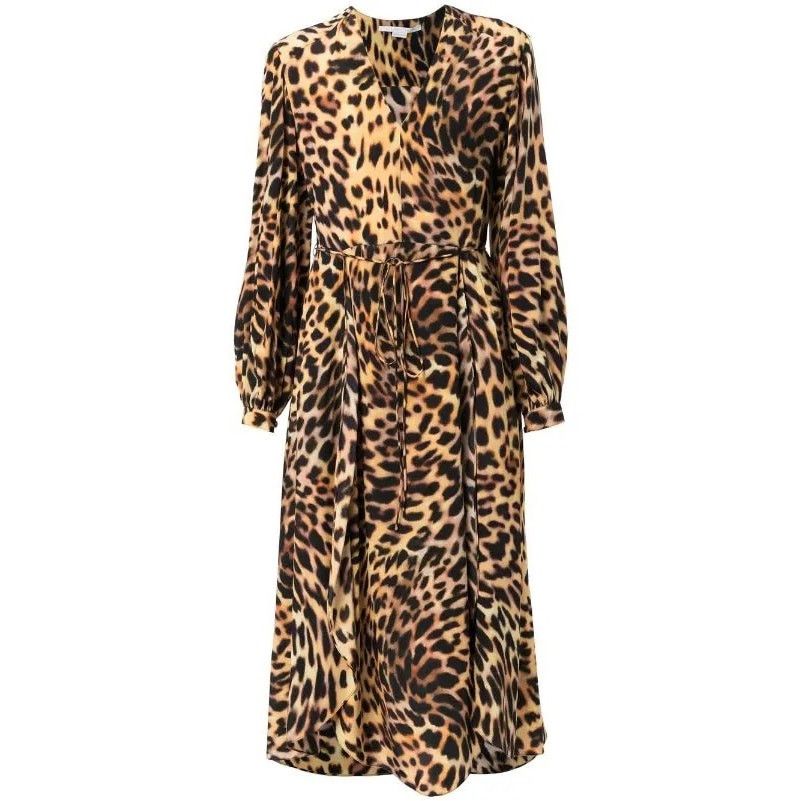 Stella McCartney Stella McCartney leopard-print long midi silk dress 38 / XS Size XS / US 0-2 / IT 36-38 - 4 Thumbnail