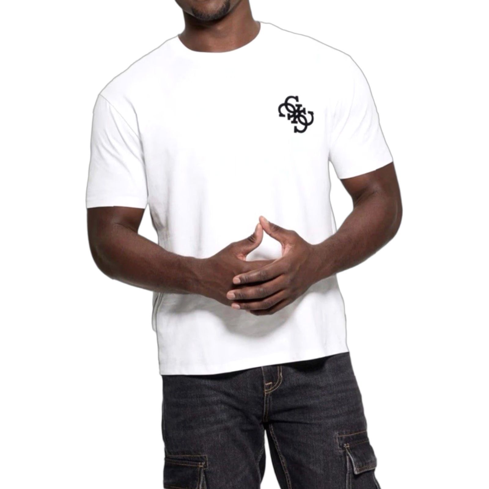 Guess Guess Shirt Mens XXL White/Black NWT Eco Bandana Applique T-Shirt Colorful 2XL Spring Summer Fashion Size US XXL / EU 58 / 5 - 1 Thumbnail
