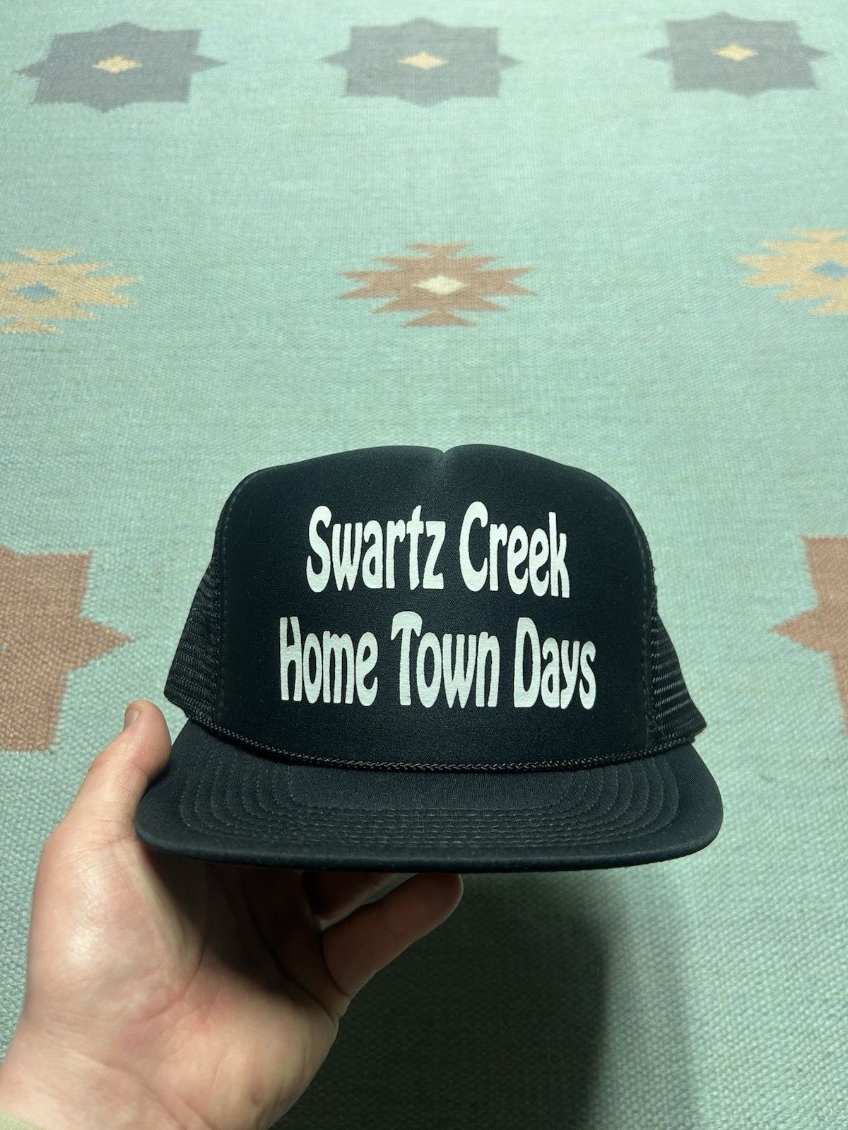 Vintage Vtg trucker hat Swartz creek Michigan home town days snapbac Size ONE SIZE - 2 Thumbnail