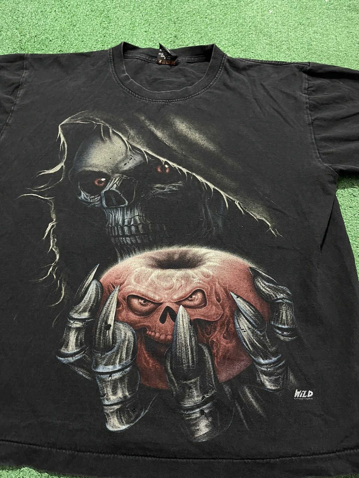 Vintage Skull Print Vintage Tee 90s Size US L / EU 52-54 / 3 - 3 Thumbnail