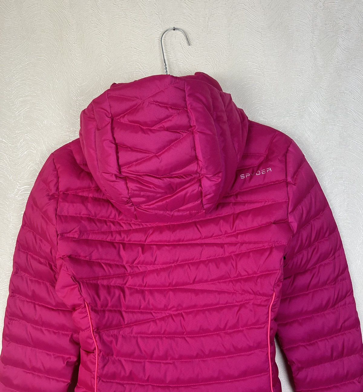 Spyder Spyder Pink Timeless Down Hooded Windproof Ski Jacket Size XS / US 0-2 / IT 36-38 - 18 Thumbnail