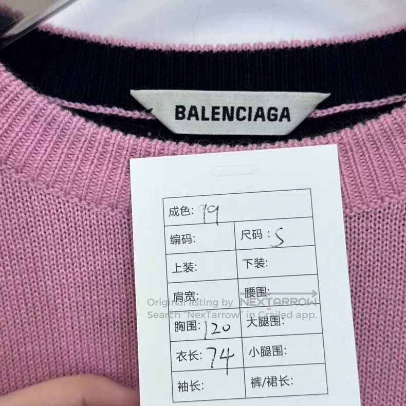 Balenciaga Balenciaga Seven Languages Pink Sweater Size US L / EU 52-54 / 3 - 4 Thumbnail