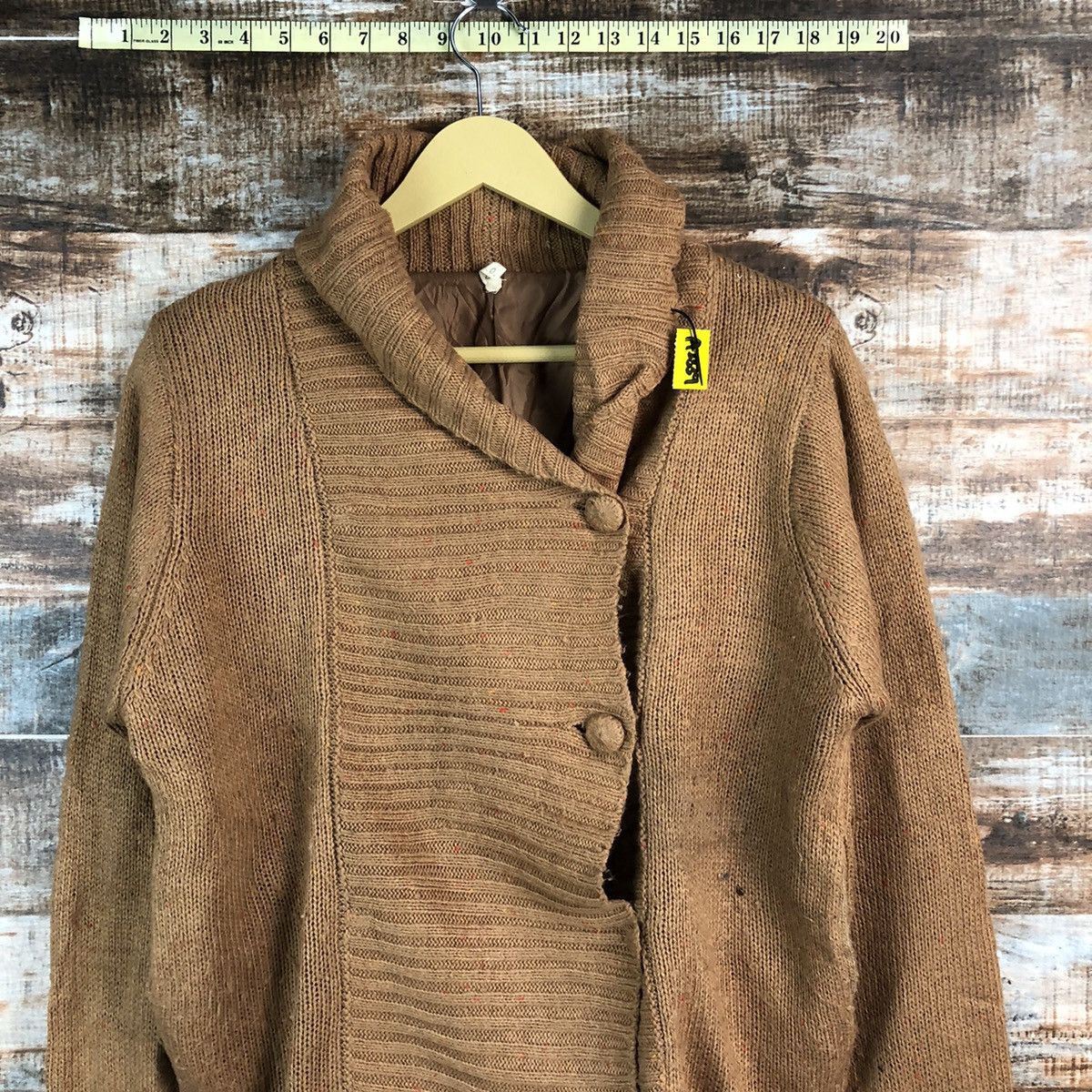 Homespun Knitwear × Japanese Brand M.M.O Brown cardigan vintage Knitwear #A2339 Size US M / EU 48-50 / 2 - 5 Thumbnail