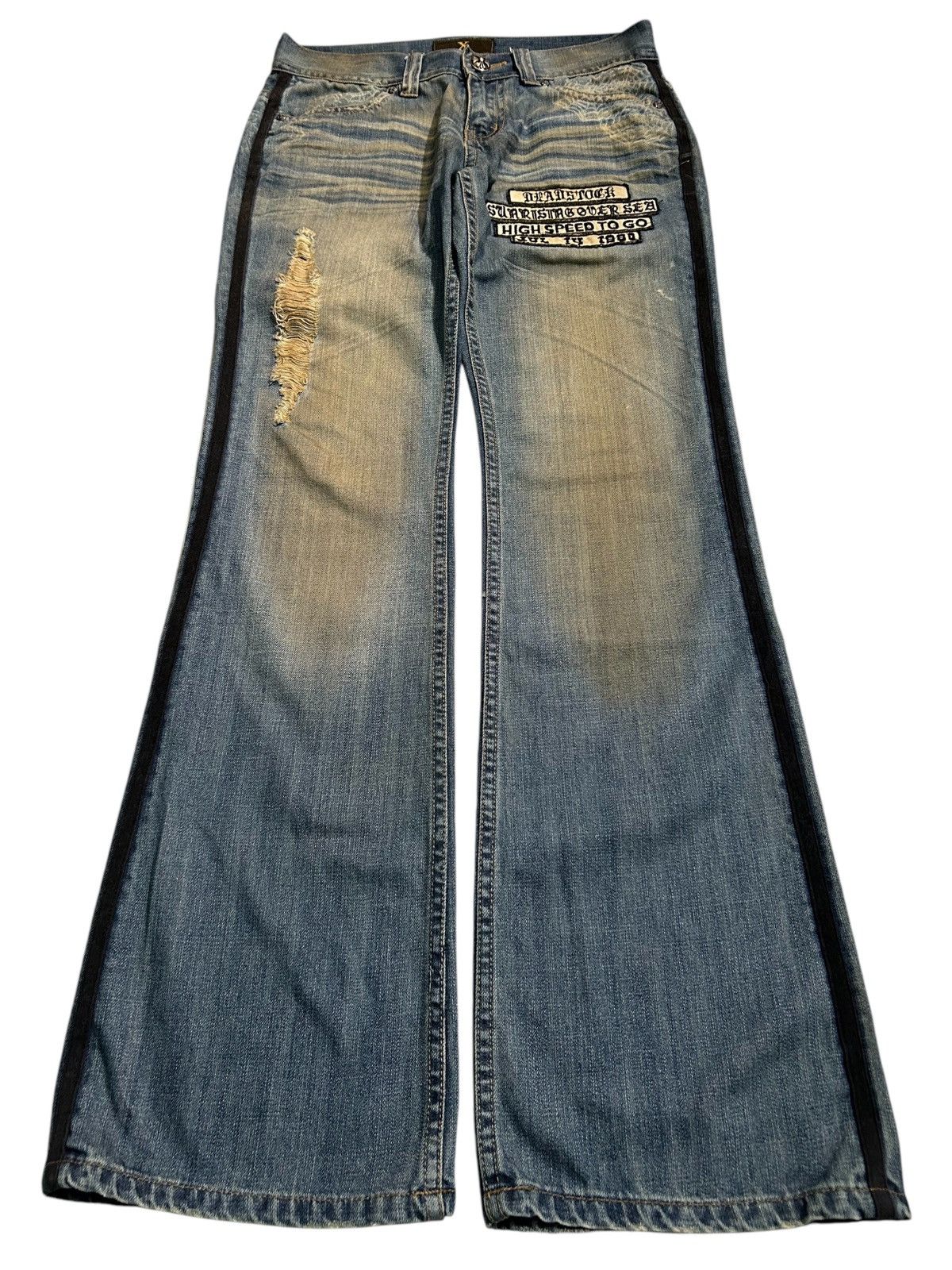Japanese Brand × Kapital × Vintage Xfrm Flare Japanese Punk Bondage Style Denim ☠️🎌 Size US 30 / EU 46 - 1 Thumbnail