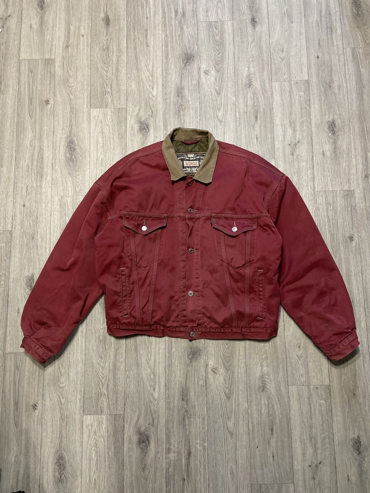 image of Diesel x Levis 90's Levis Rider Red Denim Jacket Boxy, Men's (Size XL)