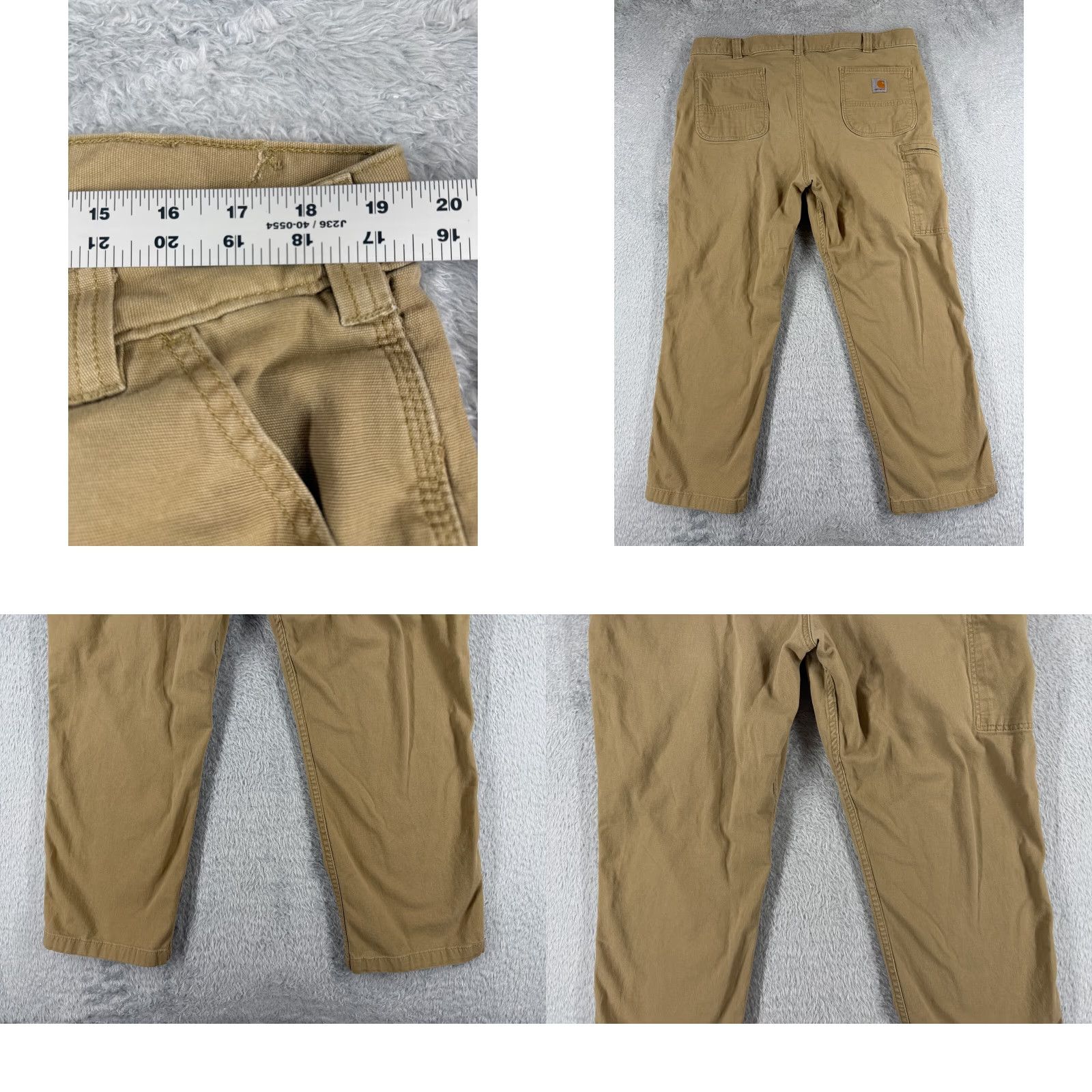 Carhartt VINTAGE Carhartt Pants Men 40 Beige Rip-Stop Cargo Relaxed Fit Rugged Flex Cotton Blend Size US 40 / EU 56 - 9 Thumbnail