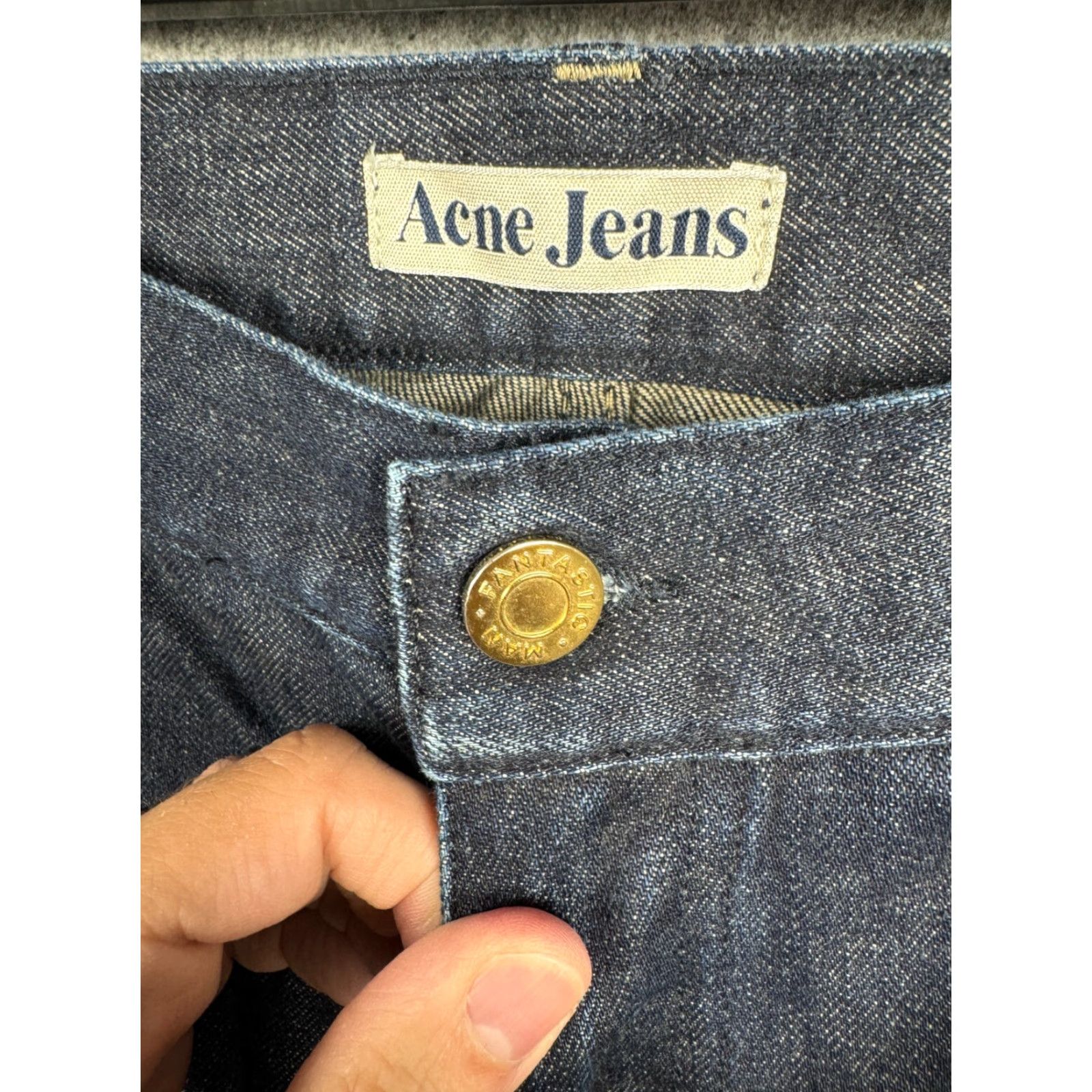 Vintage Acne Jeans Jeans Men 50 Regular 32x32 Blue SELVEDGE Straight Denim Inseam 32 Rise Mid Pockets Button Cotton Blend Cotton Solid 50 Size US 32 / EU 48 - 6 Thumbnail