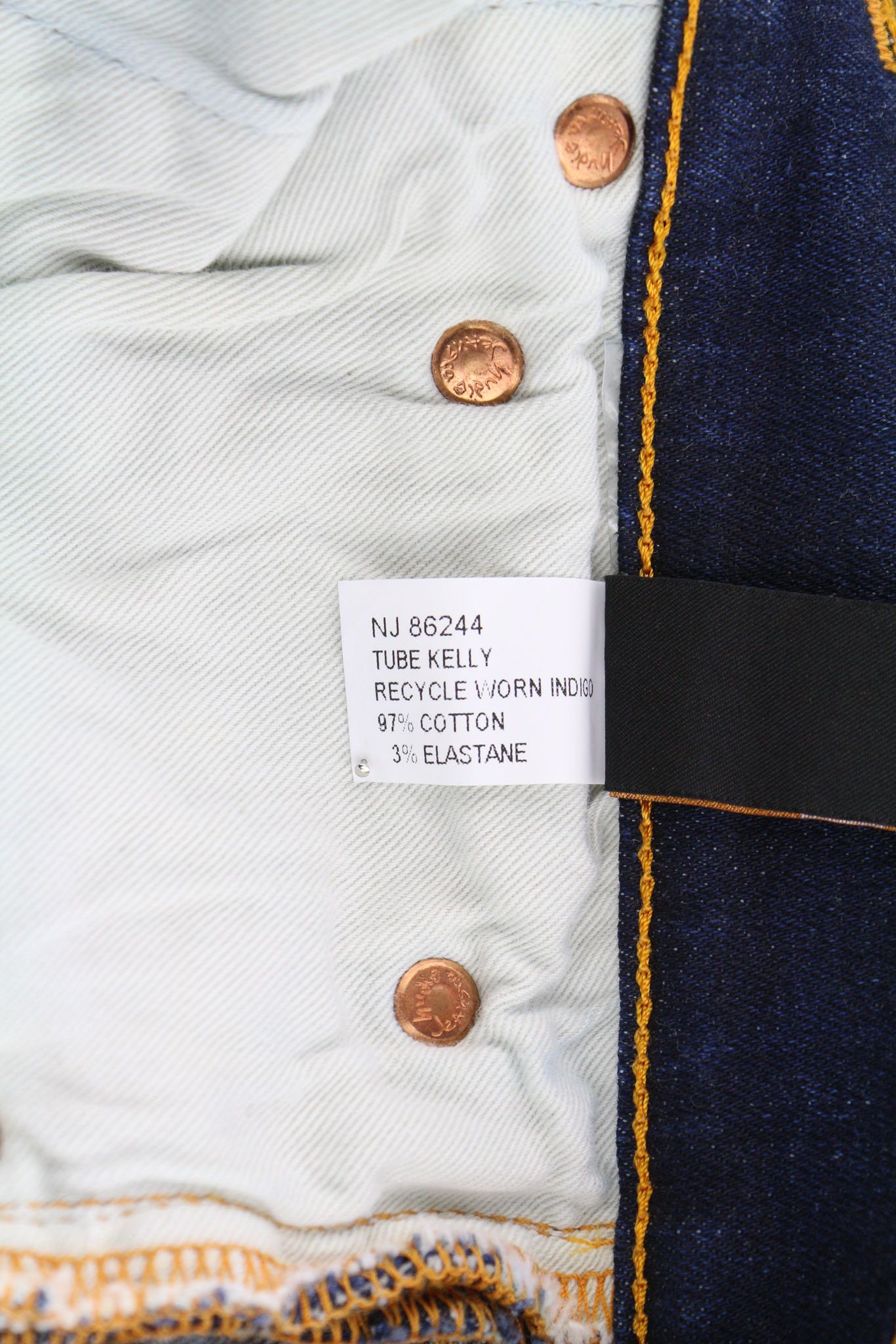 Nudie Jeans TUBE KELLY W28/L34 Recycle Worn Indigo Zip Washed 81927 Size US 28 / EU 44 - 7 Thumbnail