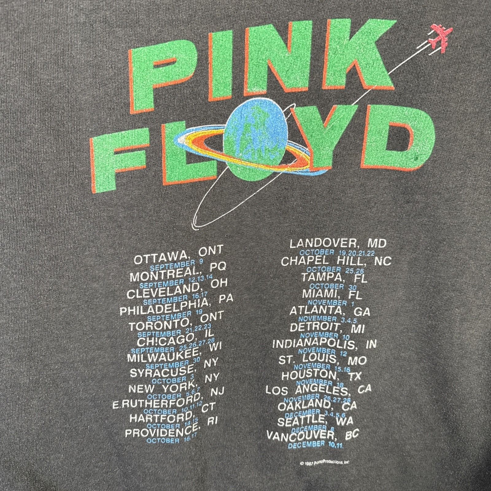 Pink Floyd Vintage Pink Floyd Sweatshirt Large Black 80s 1987 Dark Side Size US L / EU 52-54 / 3 - 8 Thumbnail