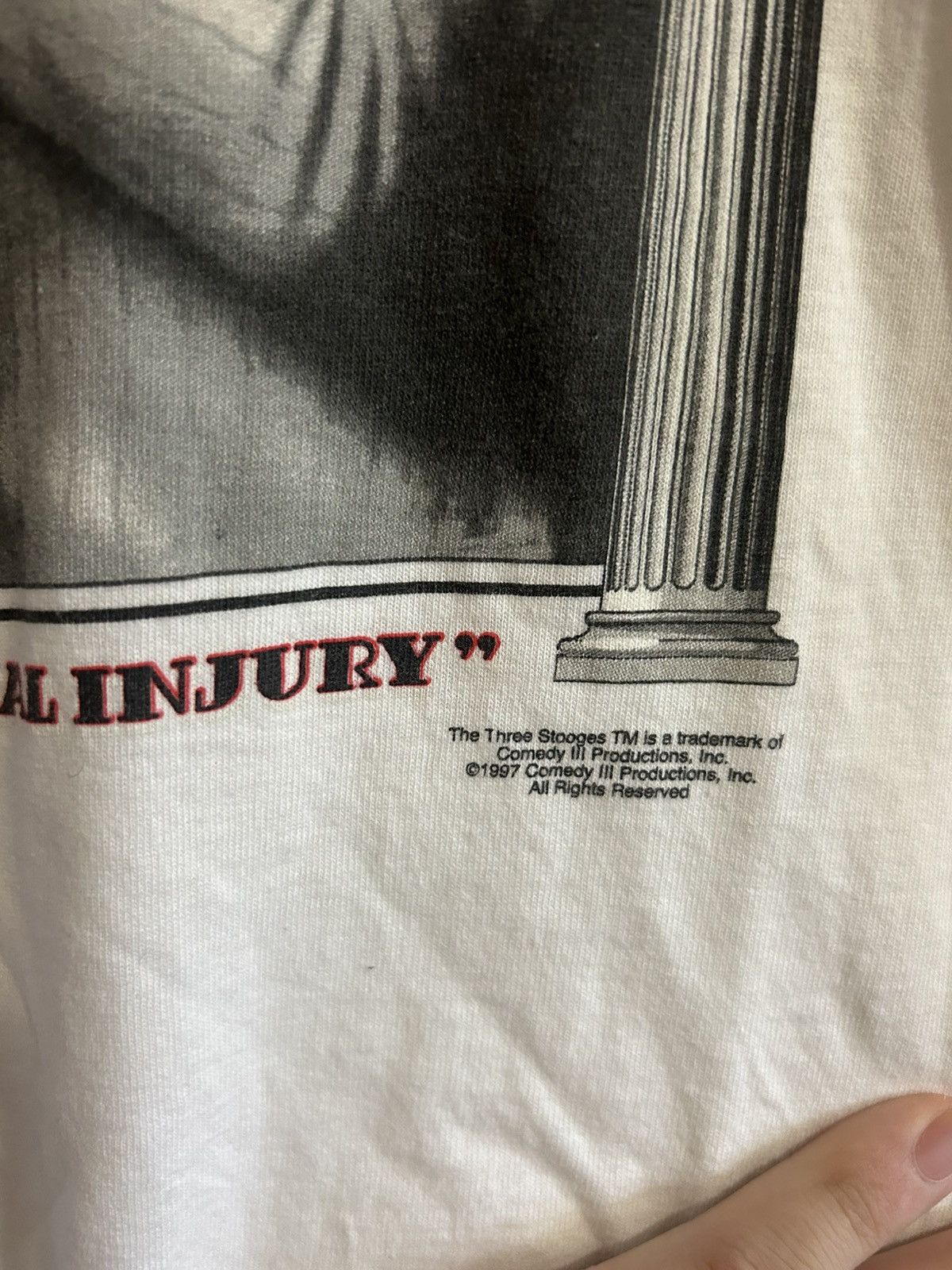 Vintage Vintage 1997 Three Stooges Law Shirt Size XL Size US XL / EU 56 / 4 - 2 Thumbnail