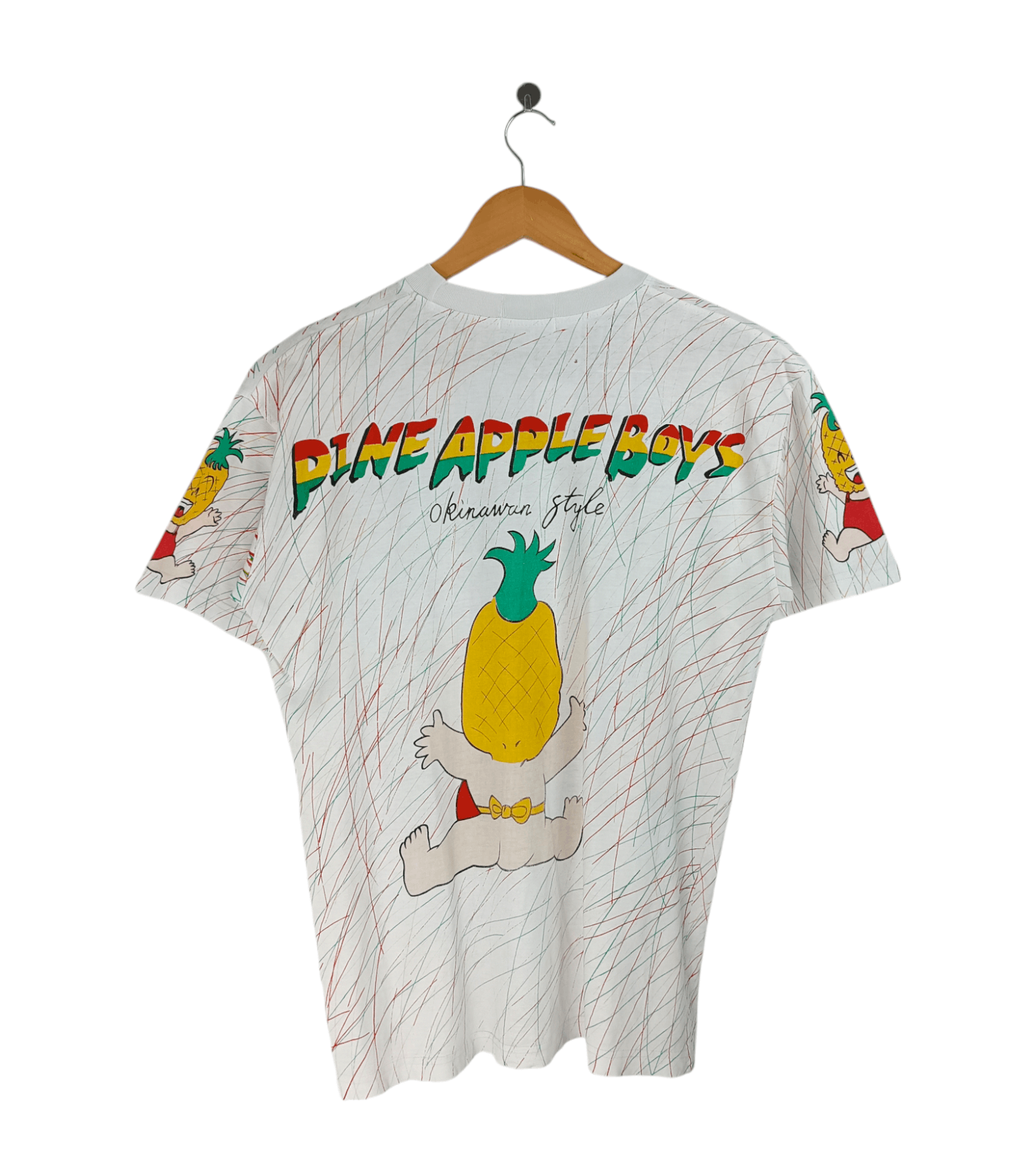 Anime VINTAGE 90'S PINNEAPPLE BOY AOP OKINAWA JAPAN TEE VERY RARE Size US M / EU 48-50 / 2 - 2 Thumbnail