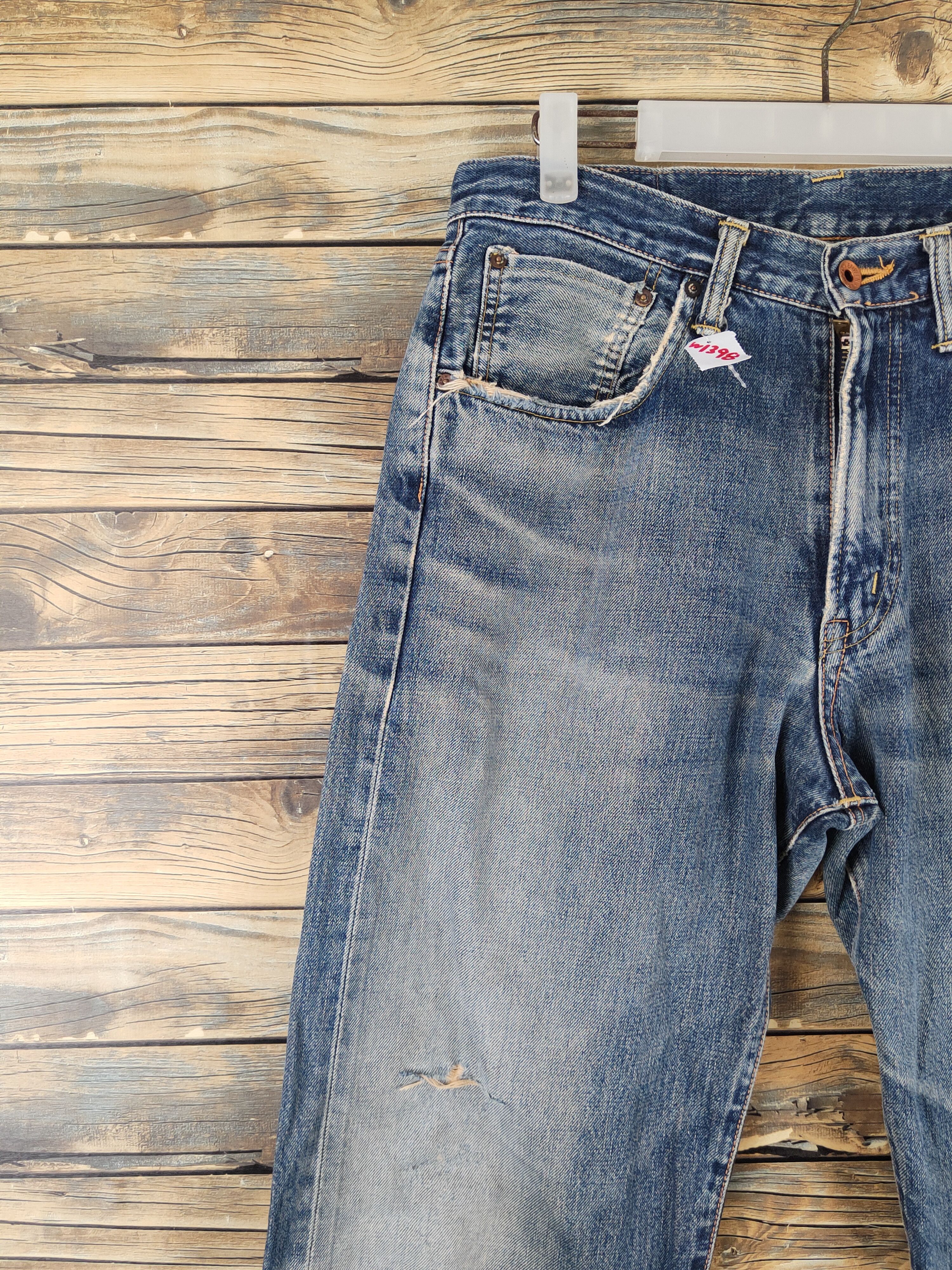 Edwin Edwin selvedge Distressed Ripped denim Jeans #W1398 Size US 32 / EU 48 - 3 Thumbnail