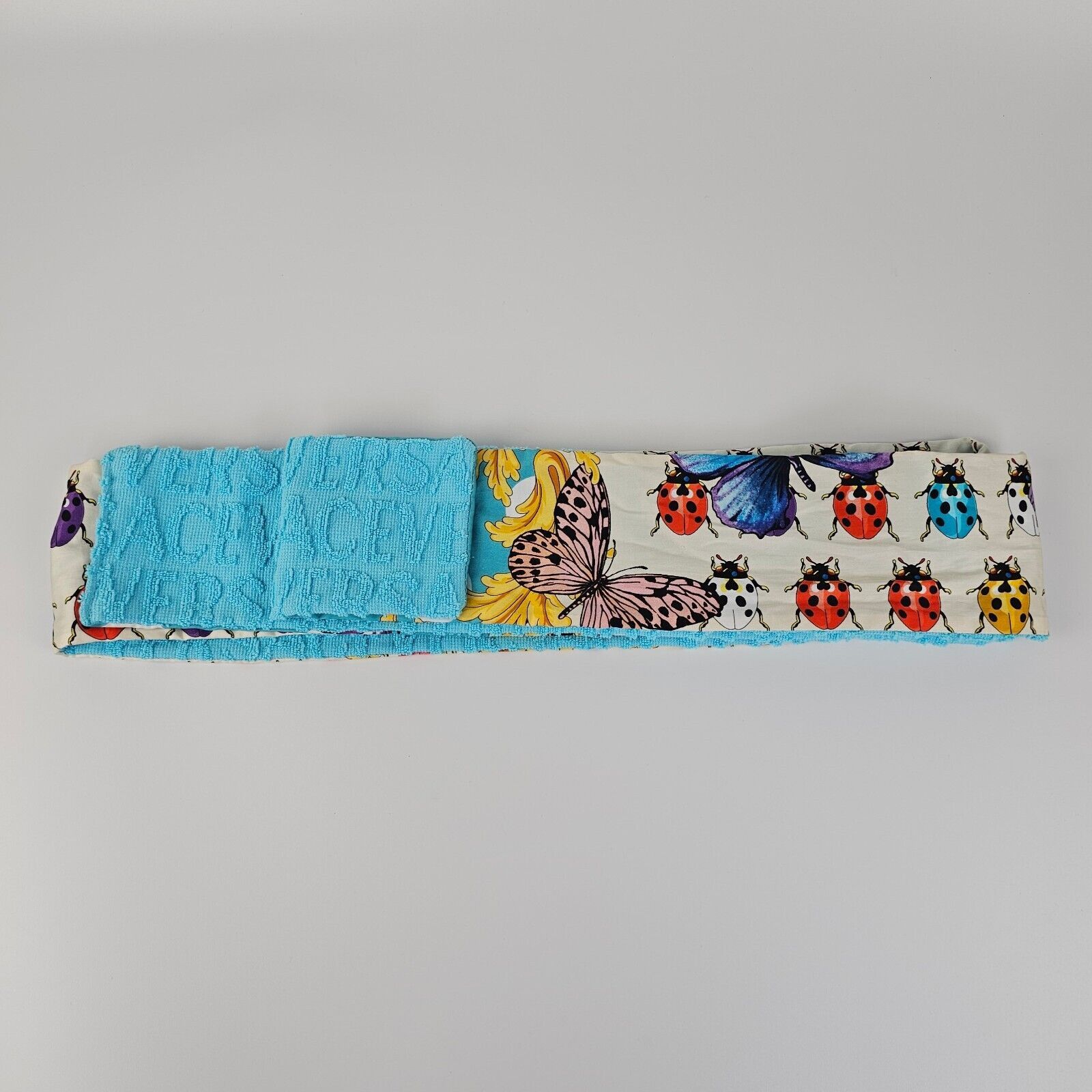 Versace VERSACE Butterflies Baroque Azur Blue Long Bathrobe Size US XXL / EU 58 / 5 - 9 Thumbnail