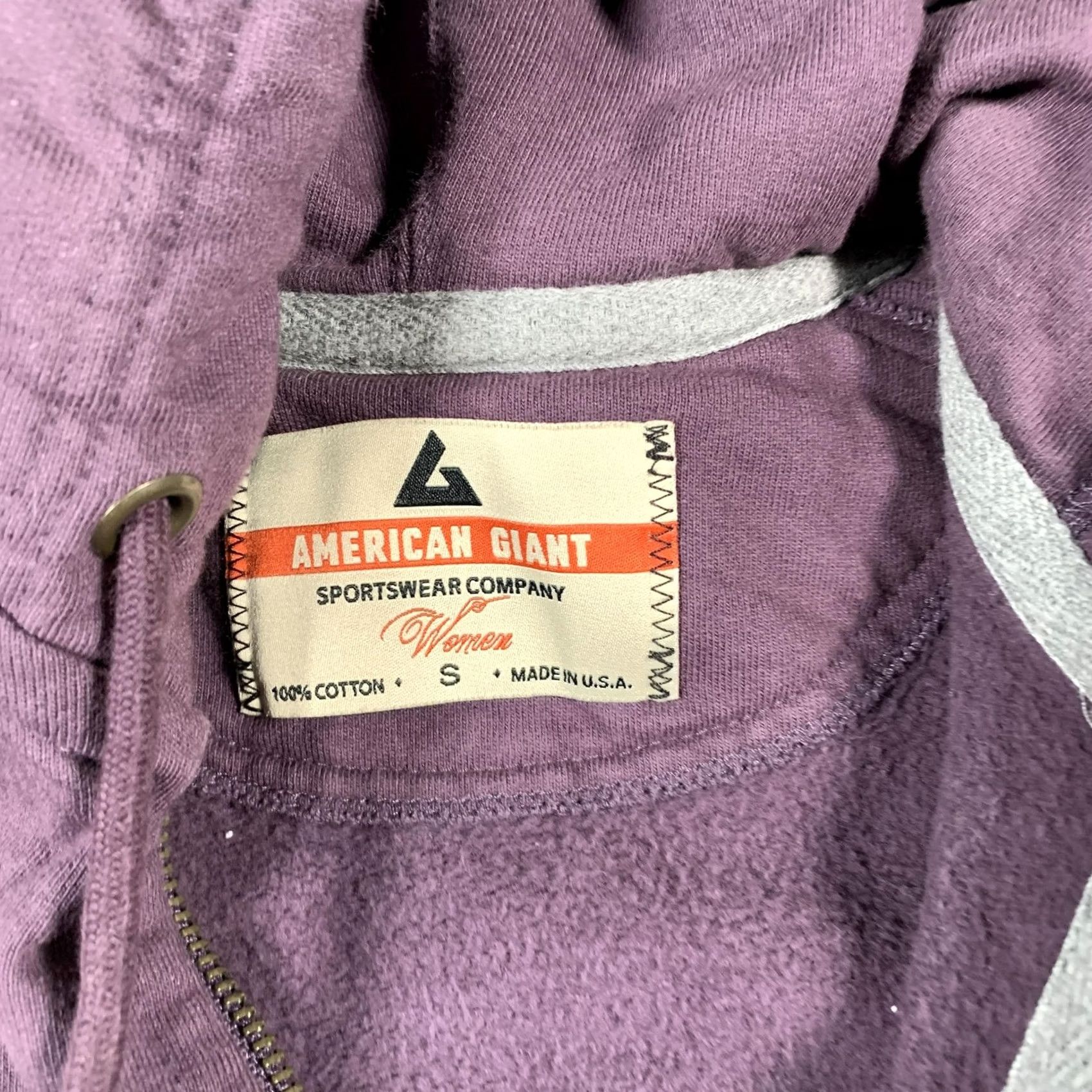 Vintage VINTAGE? No — American Giant Hoodie Womens Small Purple Full Zip Made in USA Invitae Logo Size S / US 4 / IT 40 - 5 Thumbnail