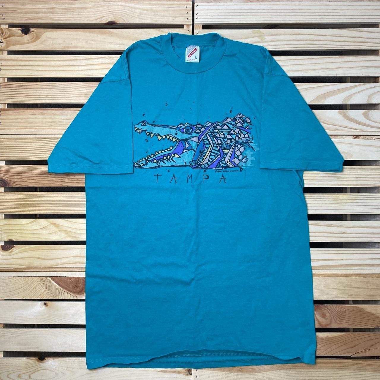 Jerzees Vintage Tampa, FL Green Alligator Nature Tee Size Large Size US L / EU 52-54 / 3 - 1 Thumbnail