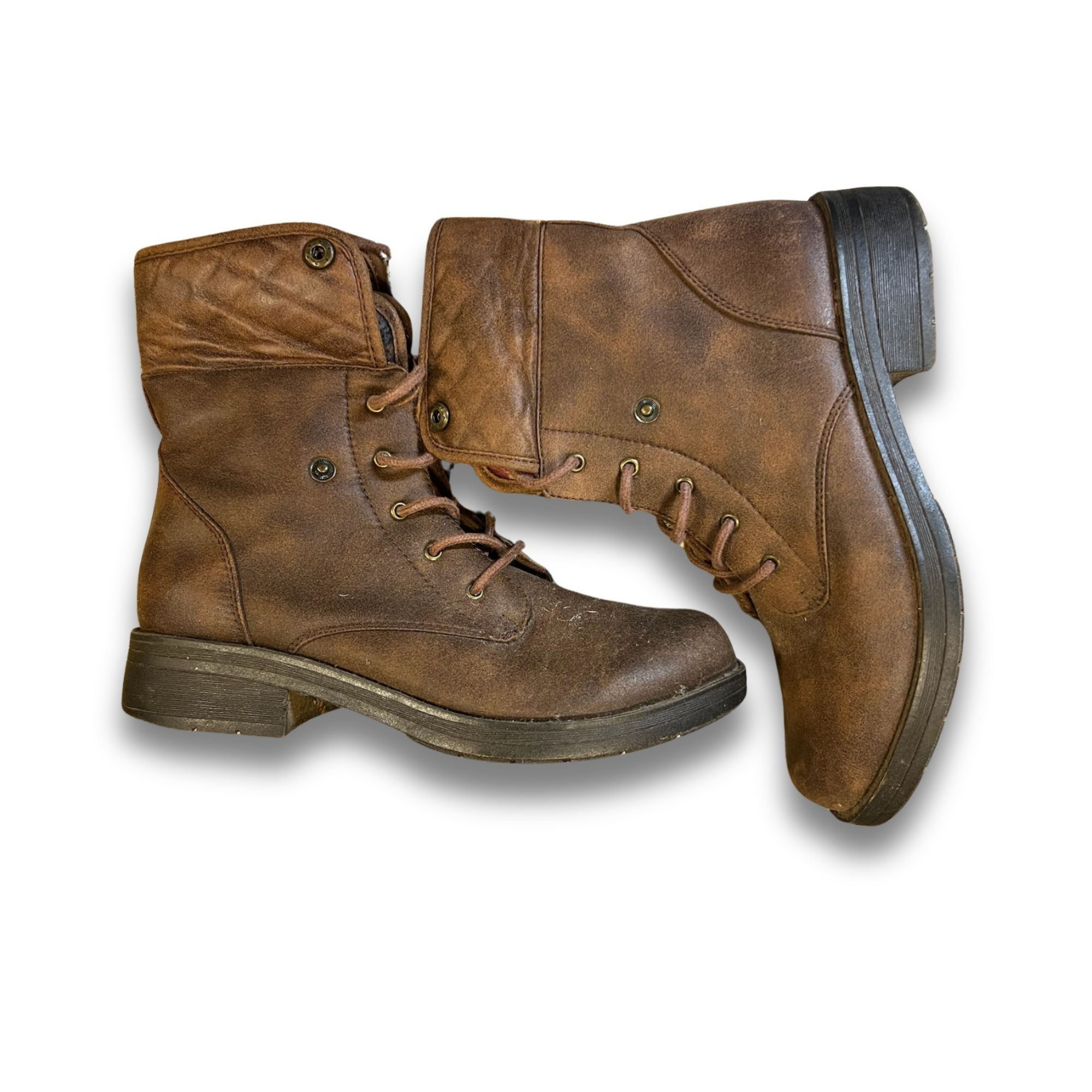 American Eagle Outfitters American Eagle Brown Casual Lace-Up Ankle Boots For Women Si Size US 8 / IT 38 - 6 Thumbnail