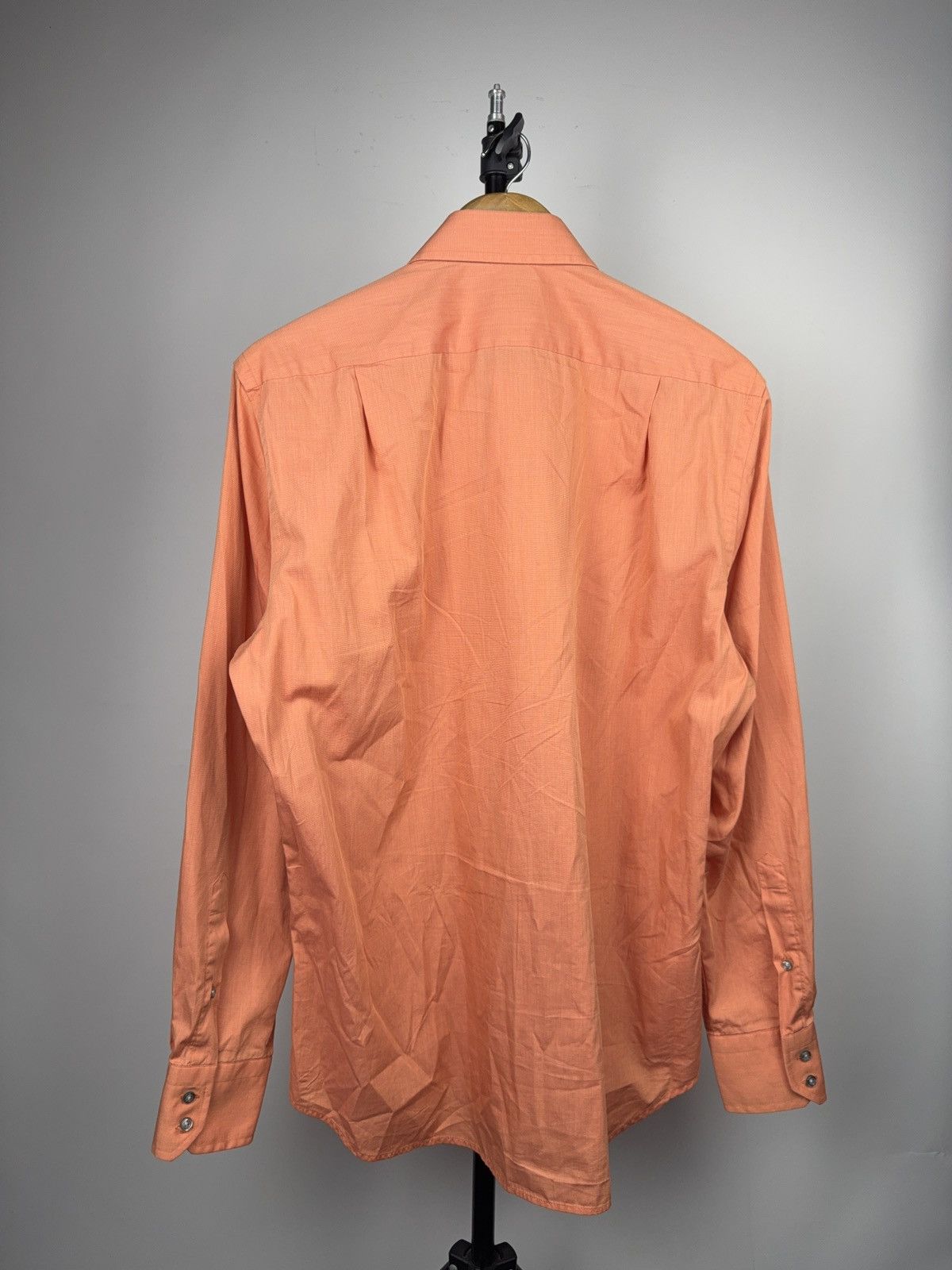 Hugo Boss Luxury Hugo Boss Orange Dress Shirt Slim Fit Italian Fabric Size US L / EU 52-54 / 3 - 8 Thumbnail