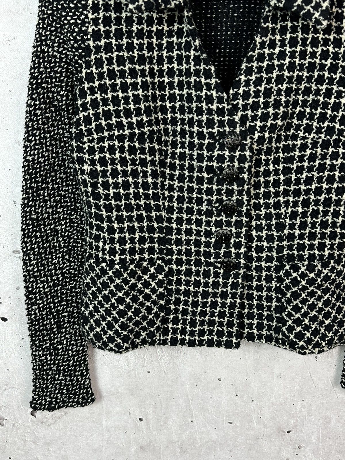Other Gai Mattiolo Couture Made in Italy Wool Tweed Blazer Jacket Size M / US 6-8 / IT 42-44 - 3 Thumbnail