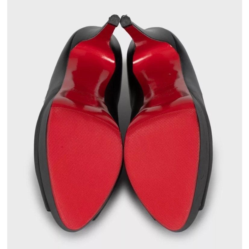 Christian Louboutin Christian Louboutin Open Toe Button Ankle Boots Black 38.5 Size US 7.5 / IT 37.5 - 5 Thumbnail