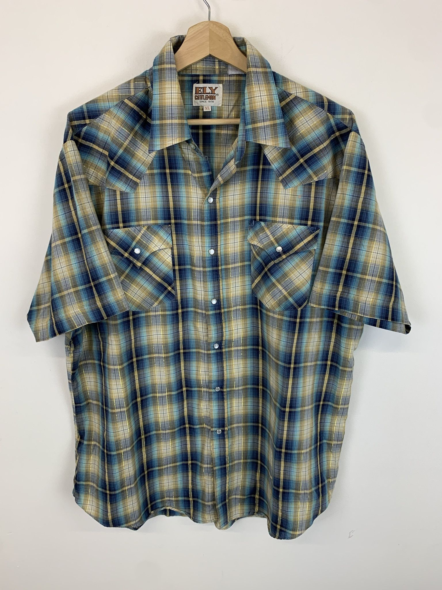 Flannel × Vintage Vintage Ely Cattleman Gold Ribon Pearl Snap Shirt Size XL Size US XL / EU 56 / 4 - 1 Thumbnail