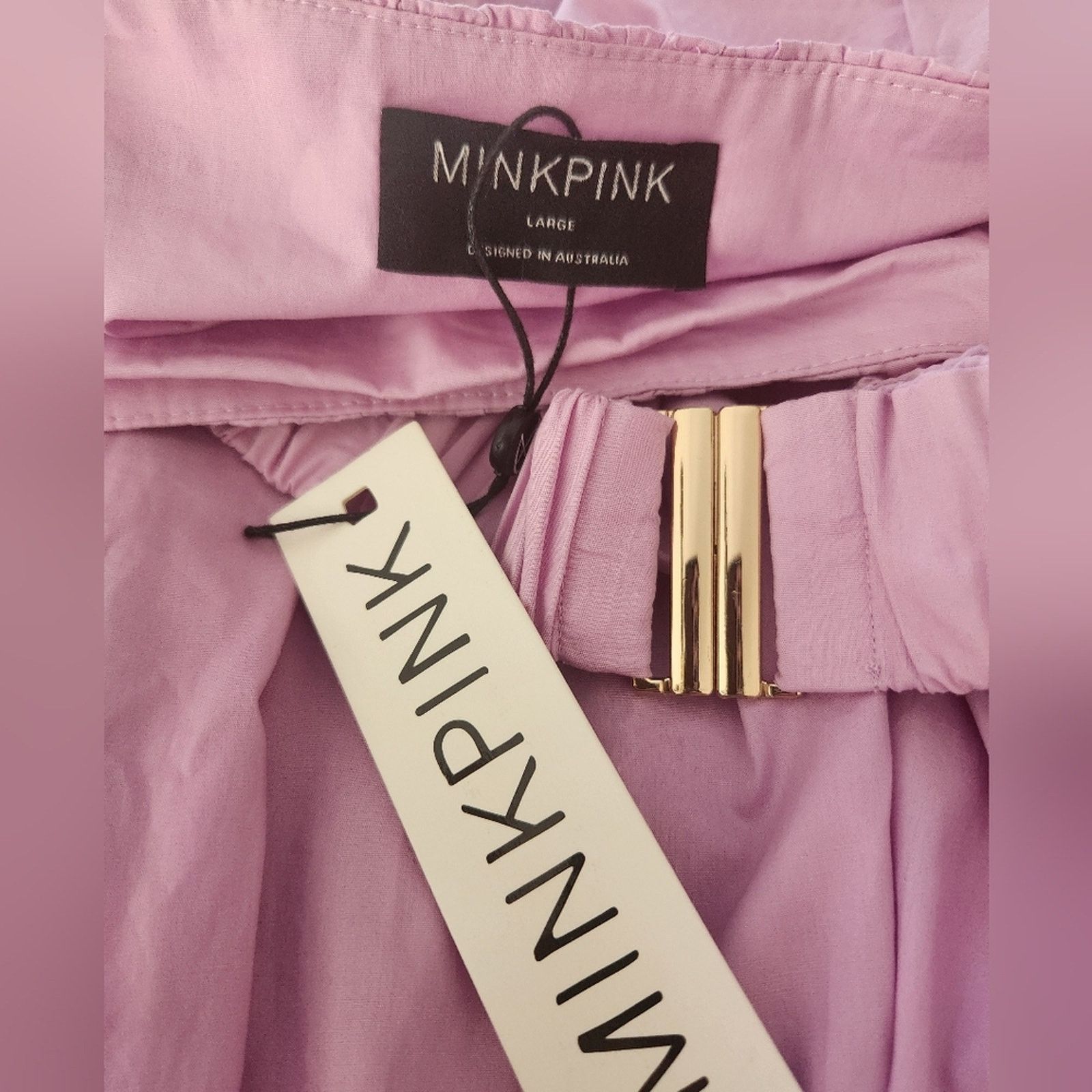 MINKPINK NWT MinkPink Dita Mini Puff Shoulder Dress Large Lavender Size L / US 10 / IT 46 - 12 Thumbnail