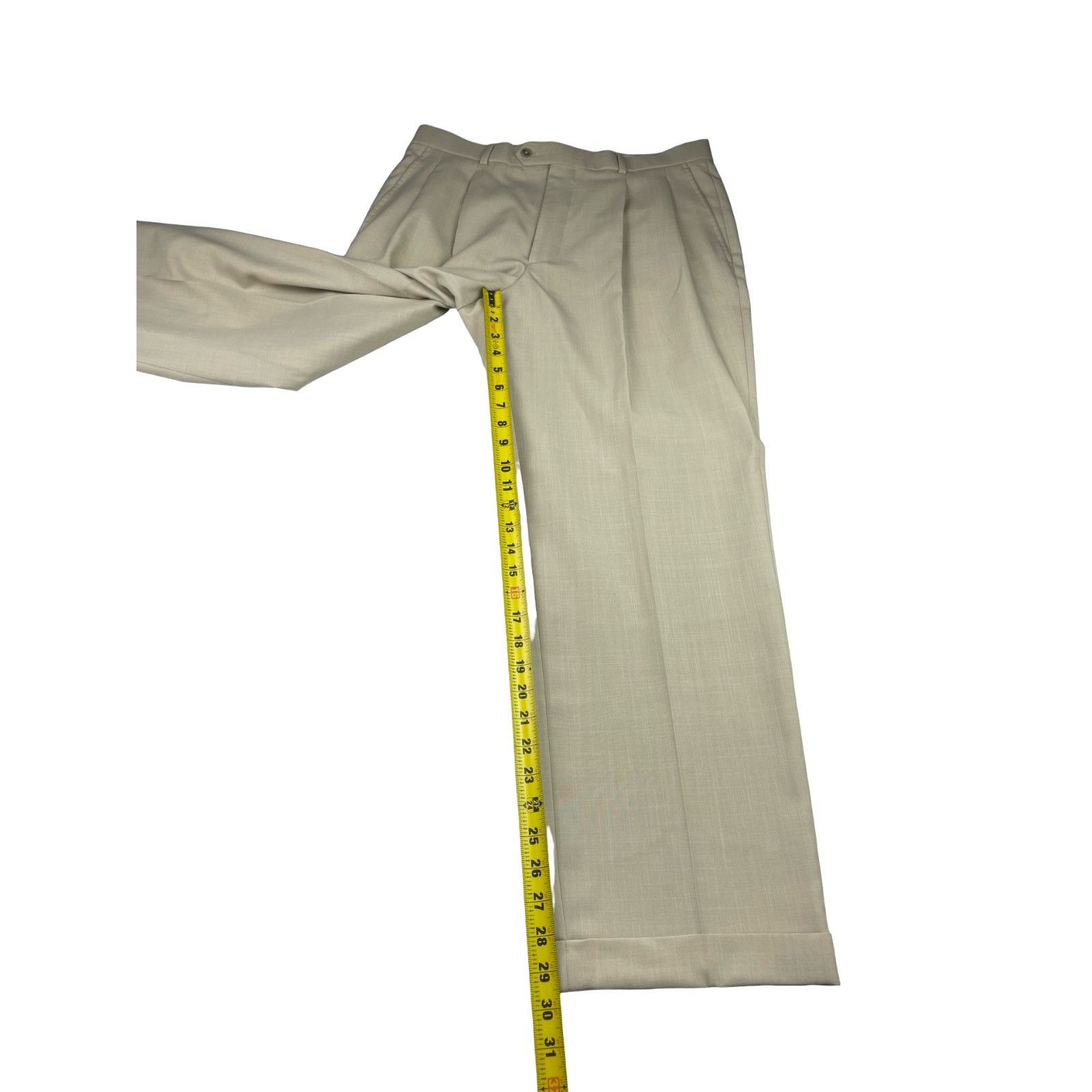 Stafford Stafford Men's Performance 2-Button Suit Light Khaki/Tan • 4 Size 40R - 17 Thumbnail