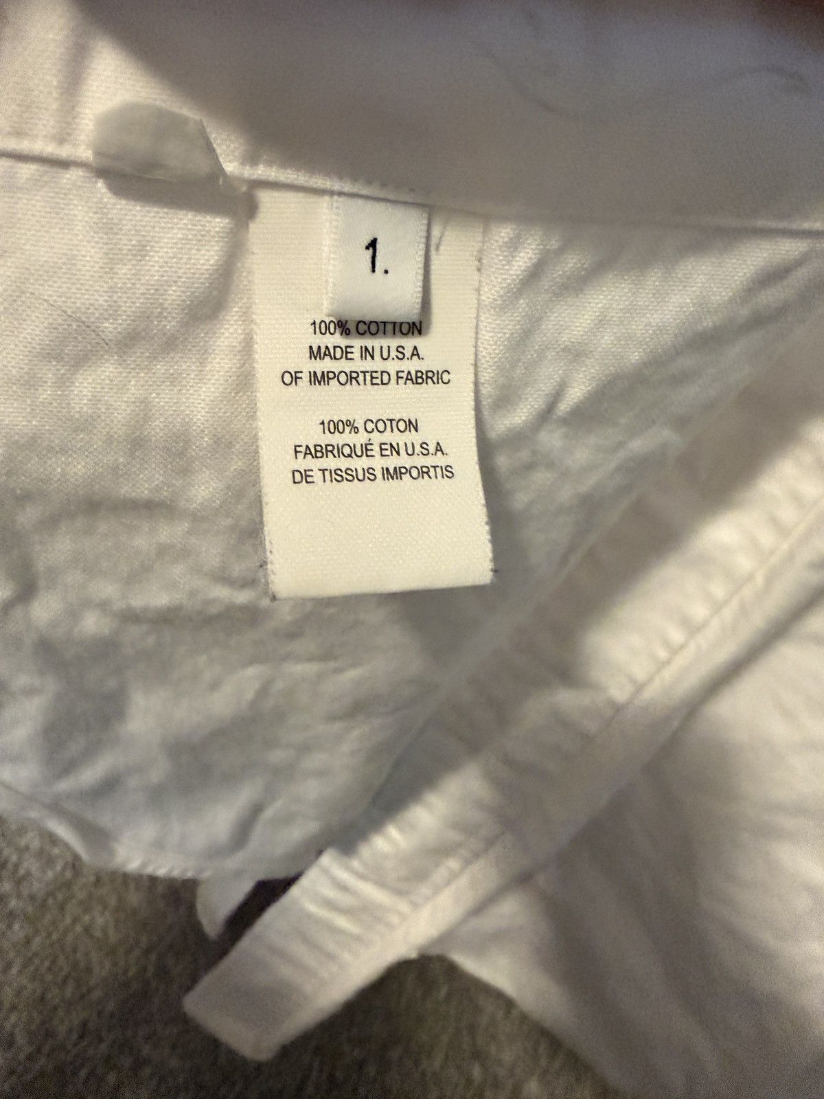 Thom Browne Thom Browne White Oxford Shirt Grosgrain Stripe Armband Sz 1 Size US S / EU 44-46 / 1 - 4 Thumbnail